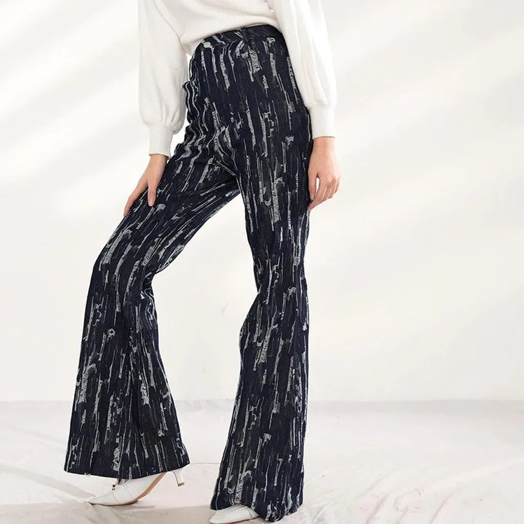MARIGOLDSHADOWS - Original Takarra High Waist Denim Pants - Deep Blue