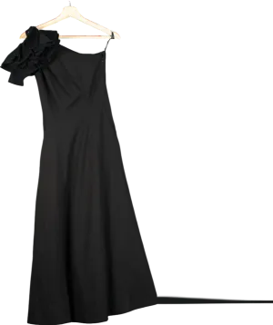 ME   EM Black One Shoulder Midi Dress   Corsage UK 6