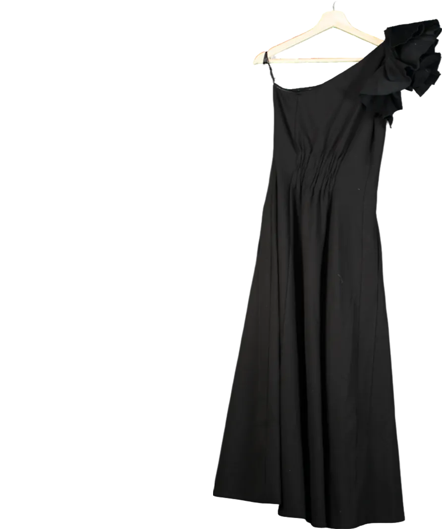 ME   EM Black One Shoulder Midi Dress   Corsage UK 6