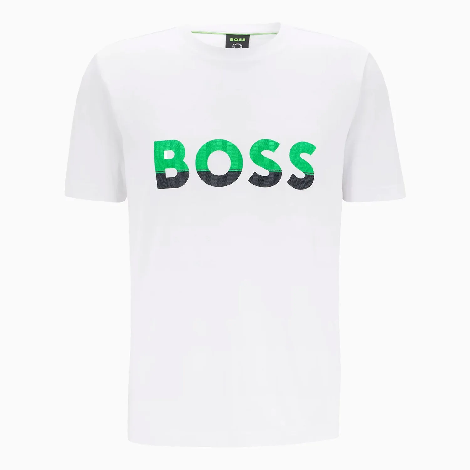 Men's Cotton Jersey T-shirt With Color Blocked Logo Print