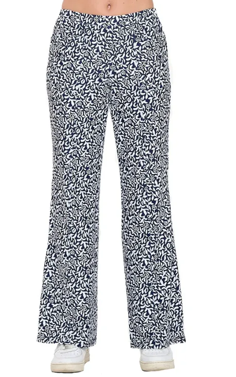 Mercedes Wide Leg Pants - Navy