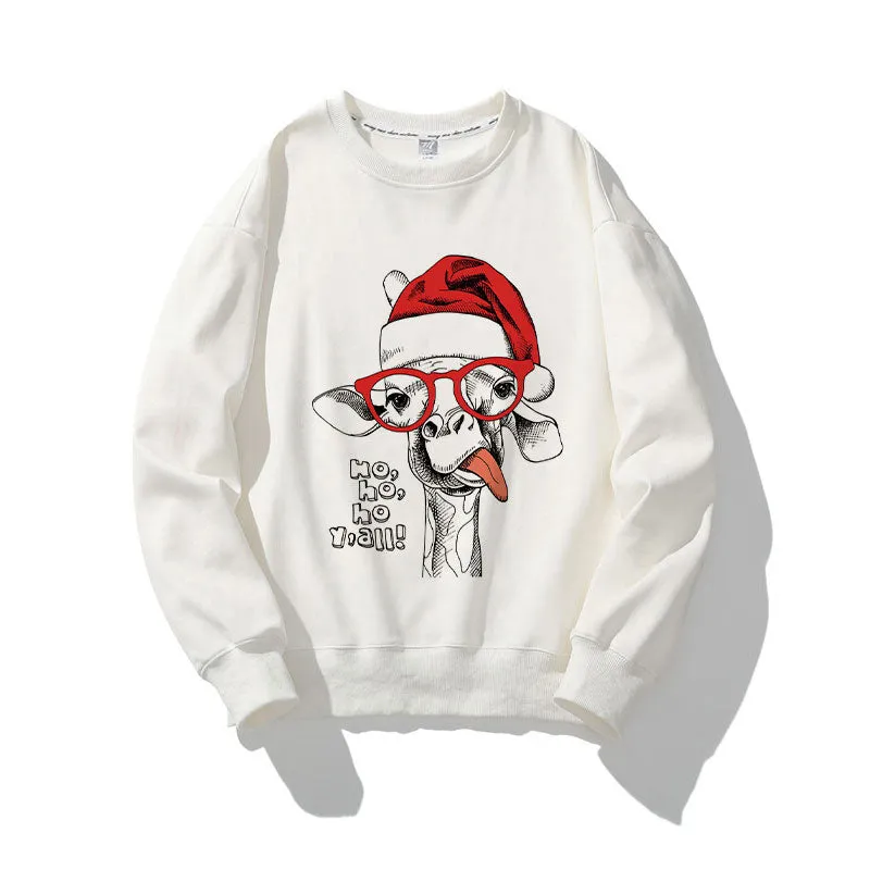 Merry Christmas O-Neck White Sweater V
