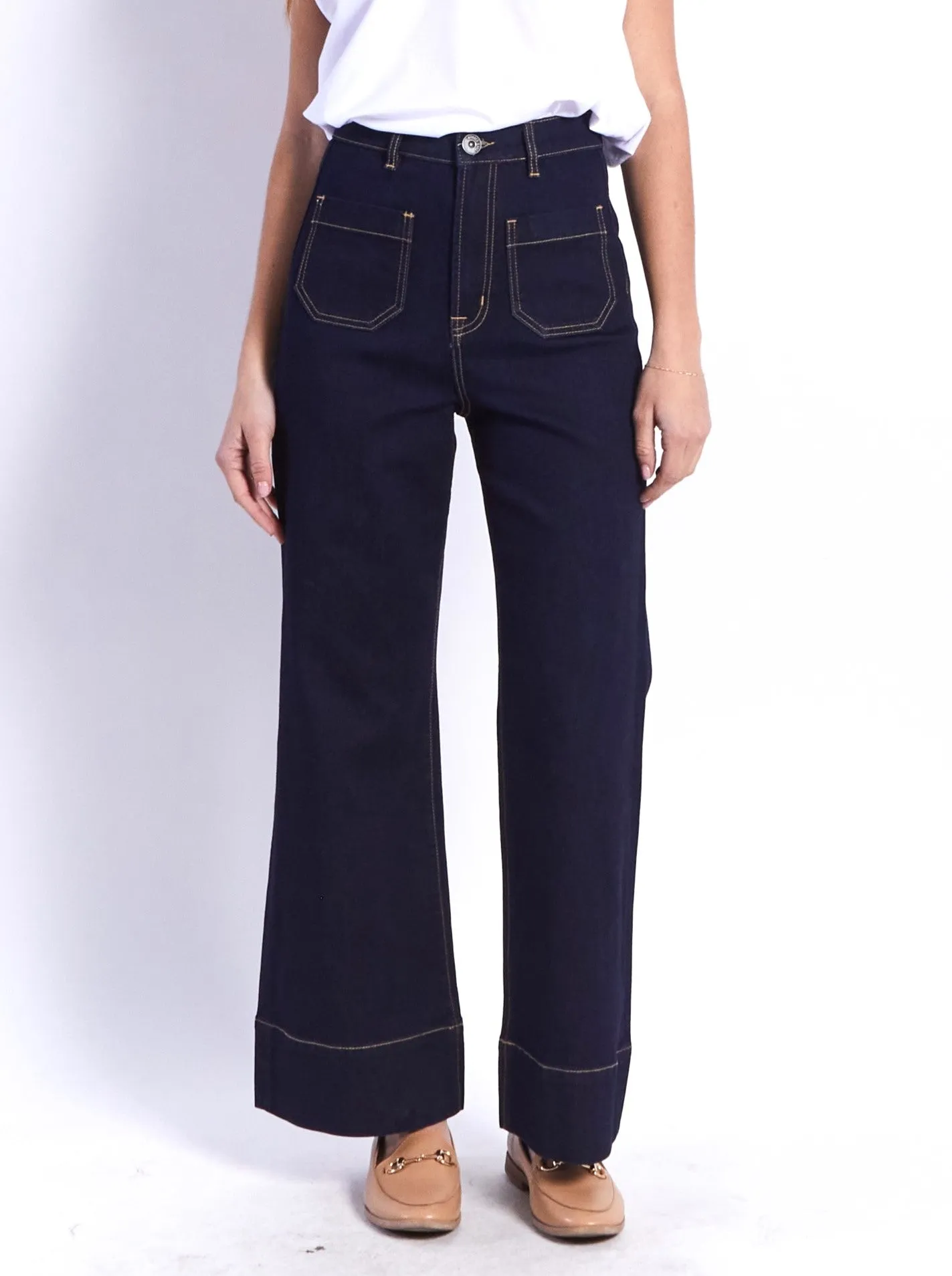 Milan Wide Leg Jeans - Ink