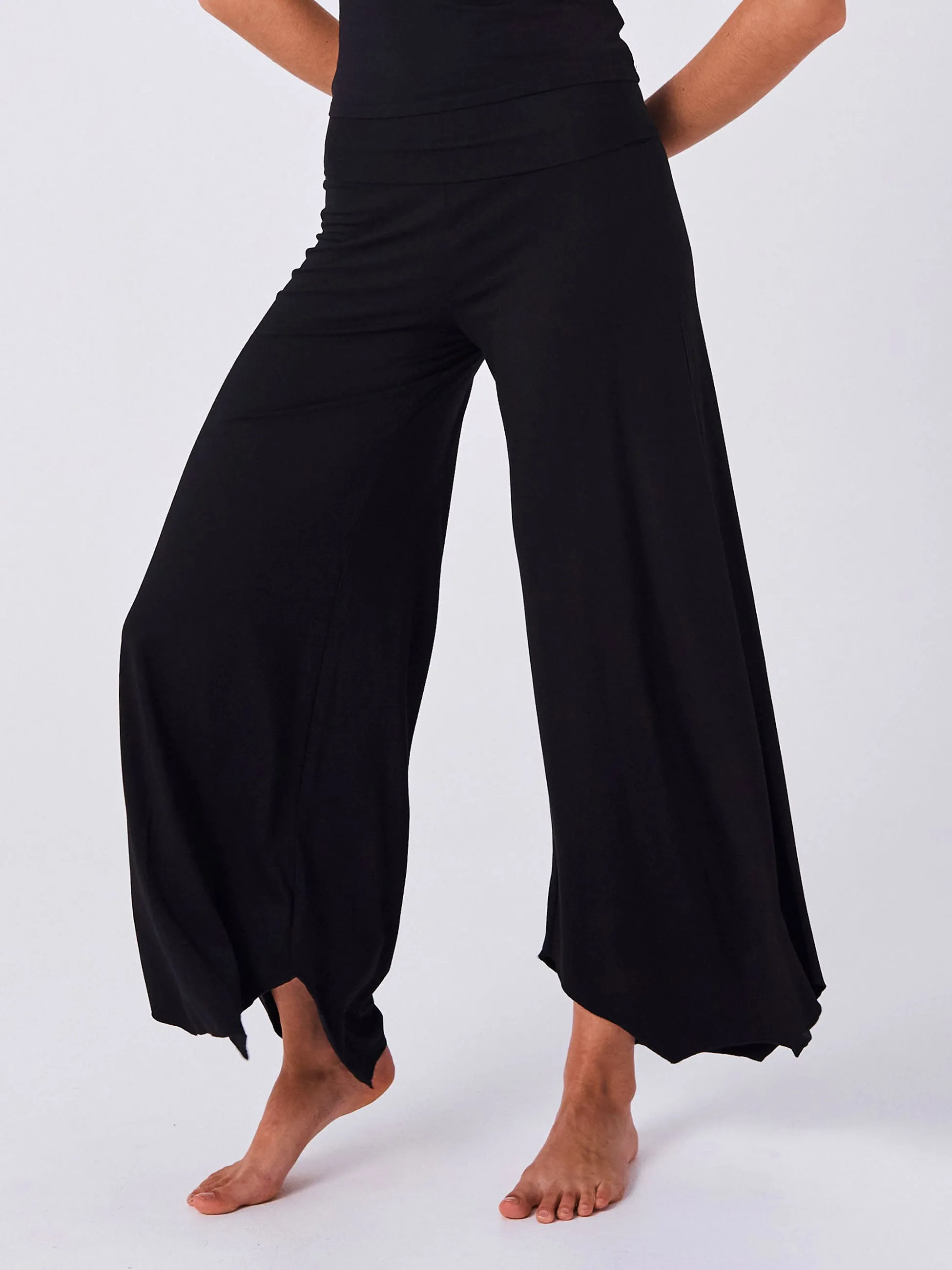 Modal Tulip Flare Pant - Black