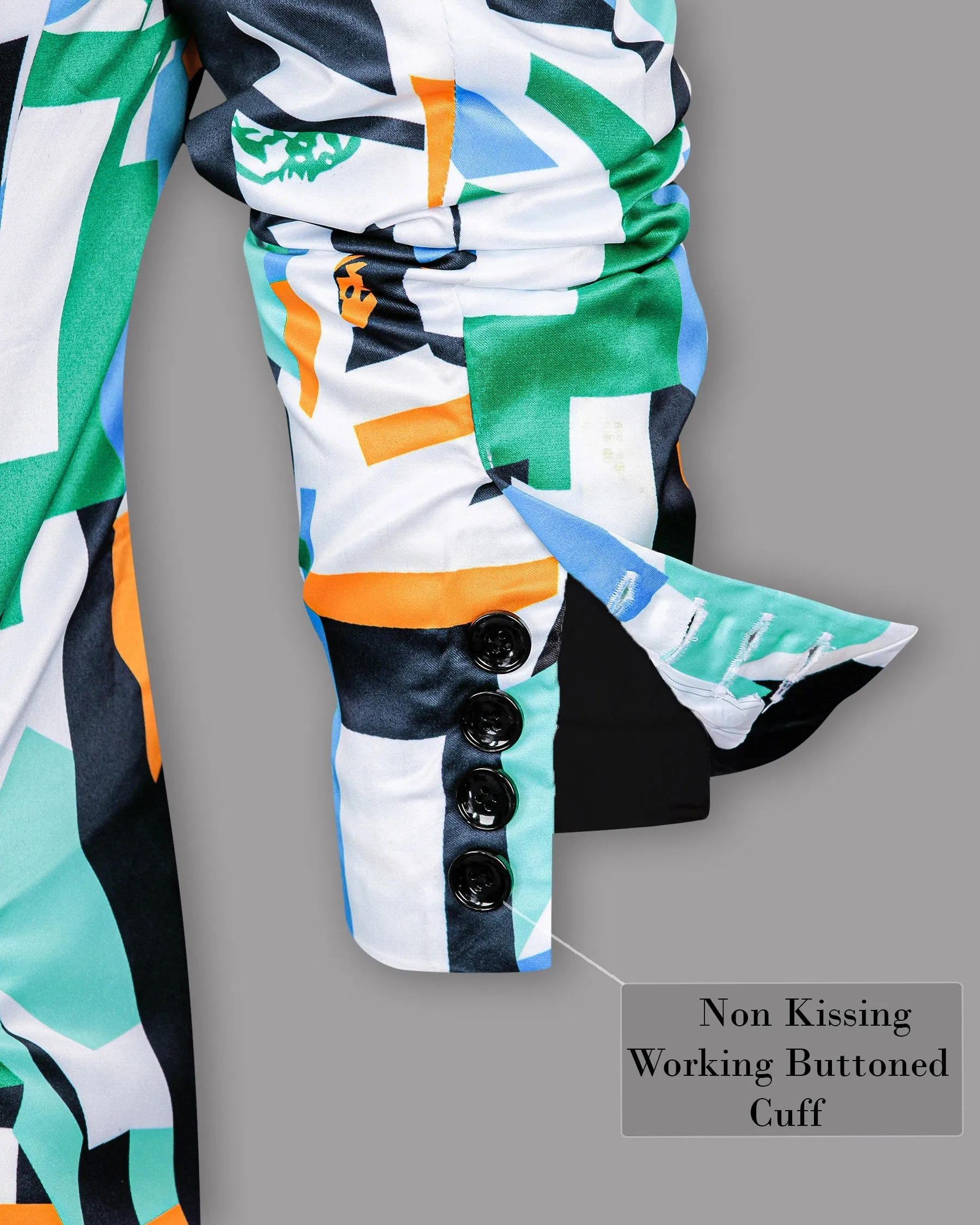 Multicolor Crystal art Print Super Soft Premium Designer Blazer