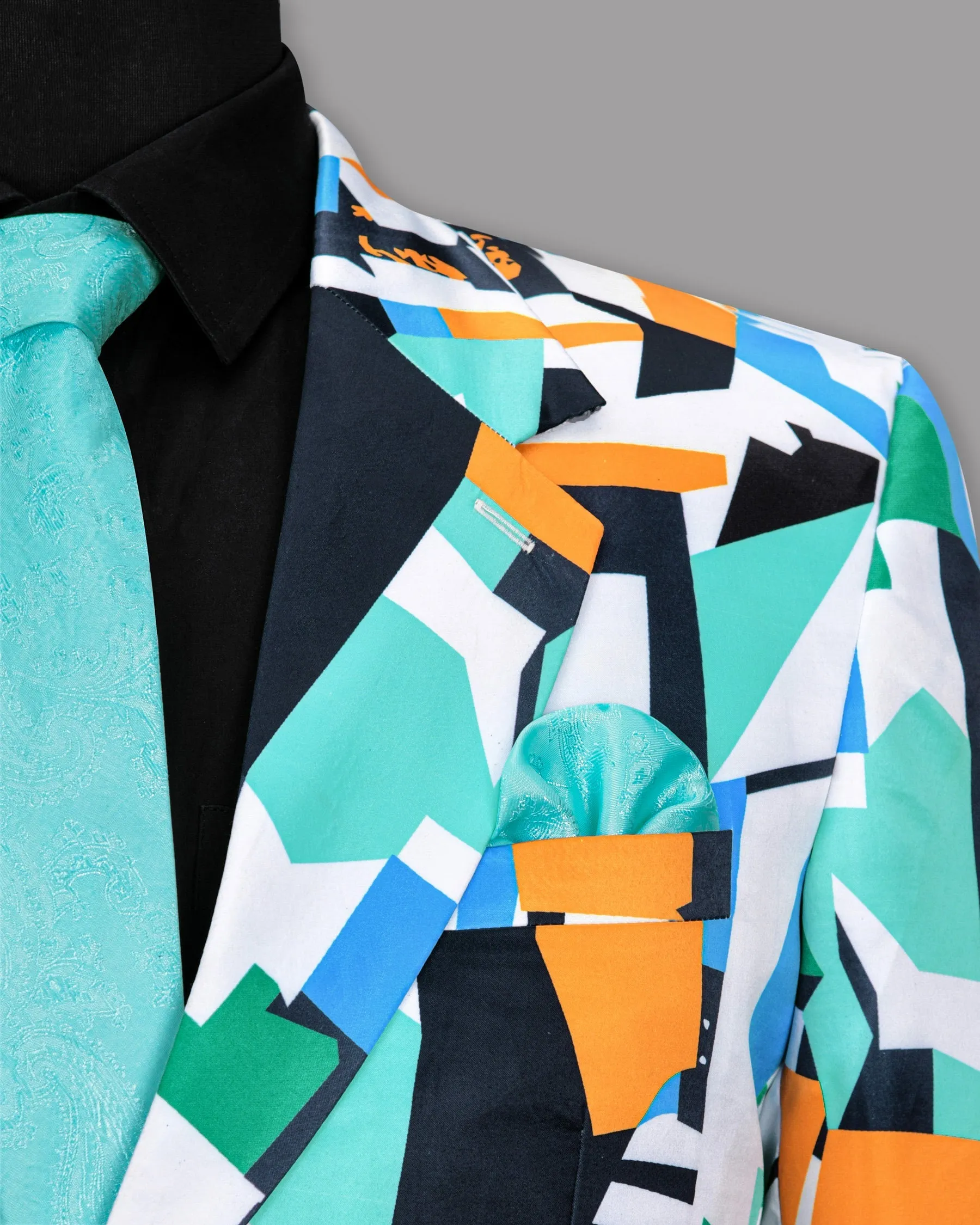 Multicolor Crystal art Print Super Soft Premium Designer Blazer