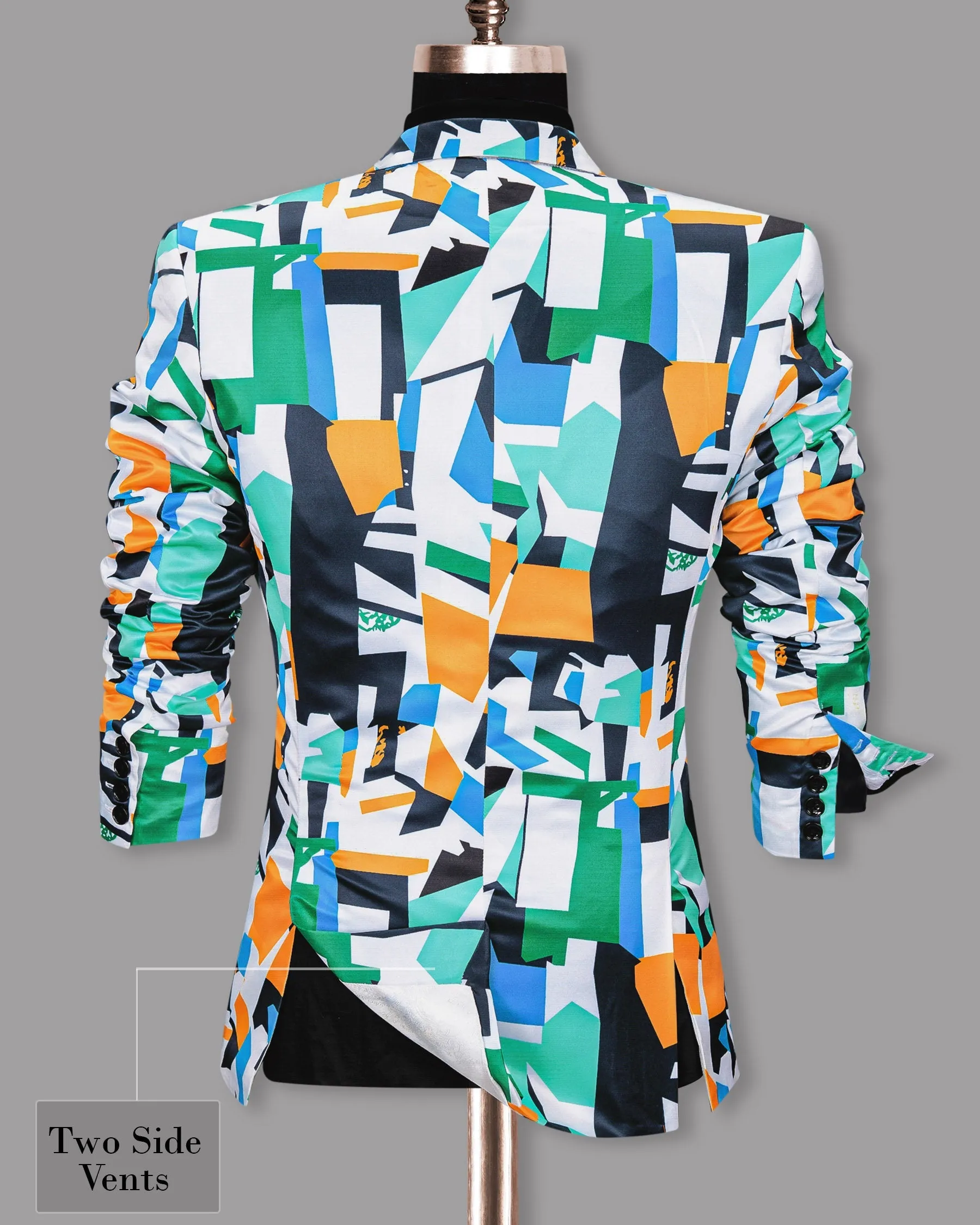 Multicolor Crystal art Print Super Soft Premium Designer Blazer