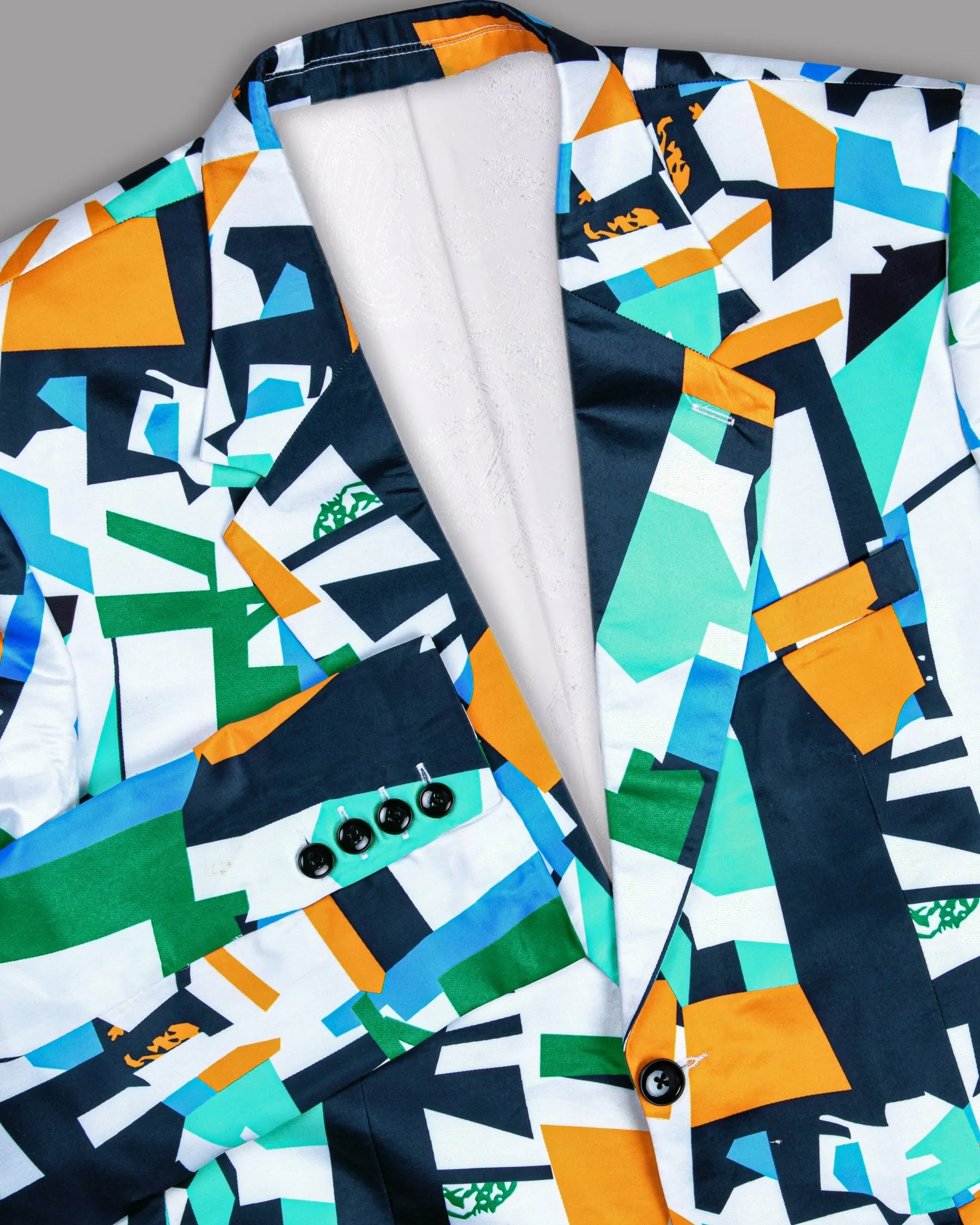 Multicolor Crystal art Print Super Soft Premium Designer Blazer