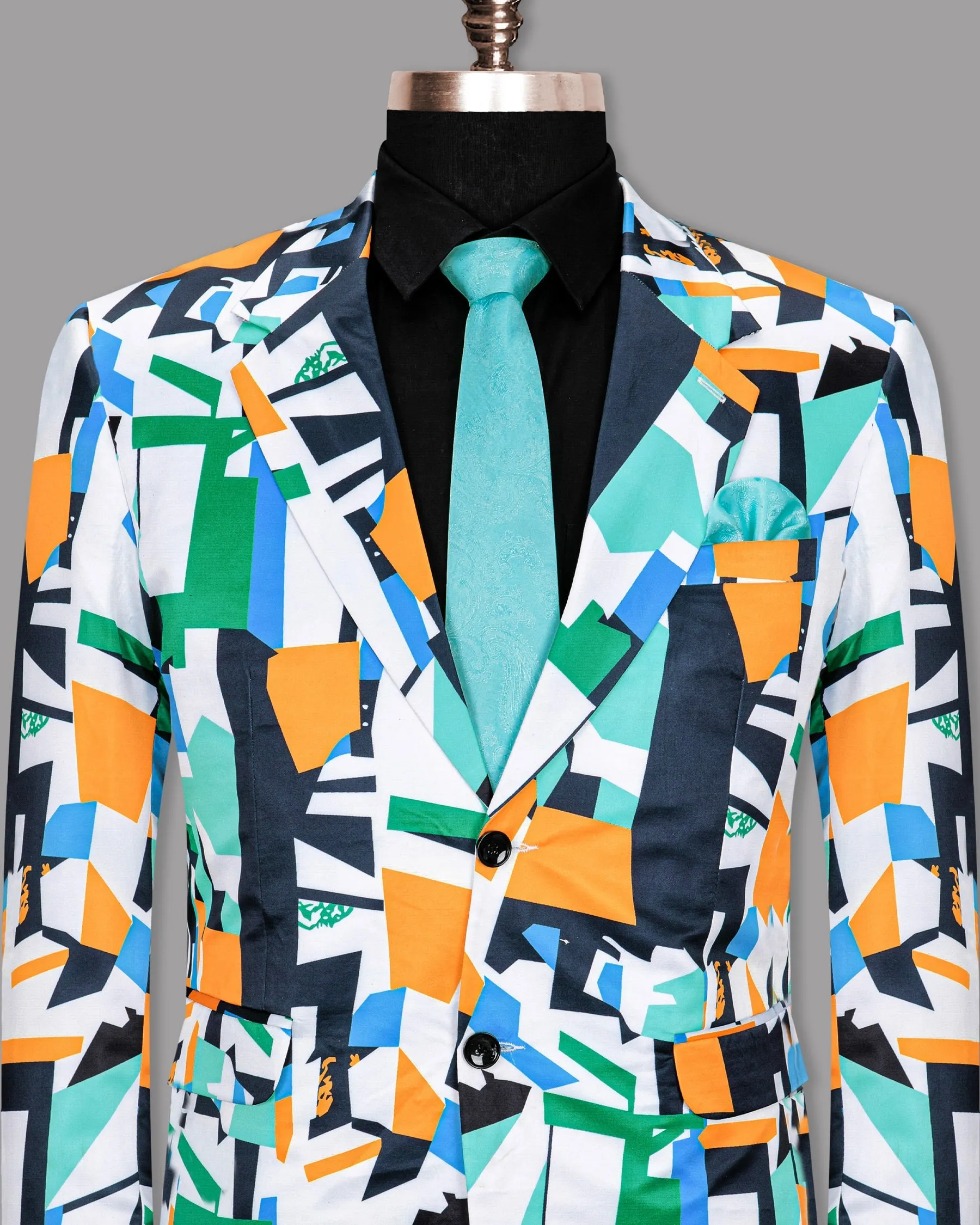 Multicolor Crystal art Print Super Soft Premium Designer Blazer