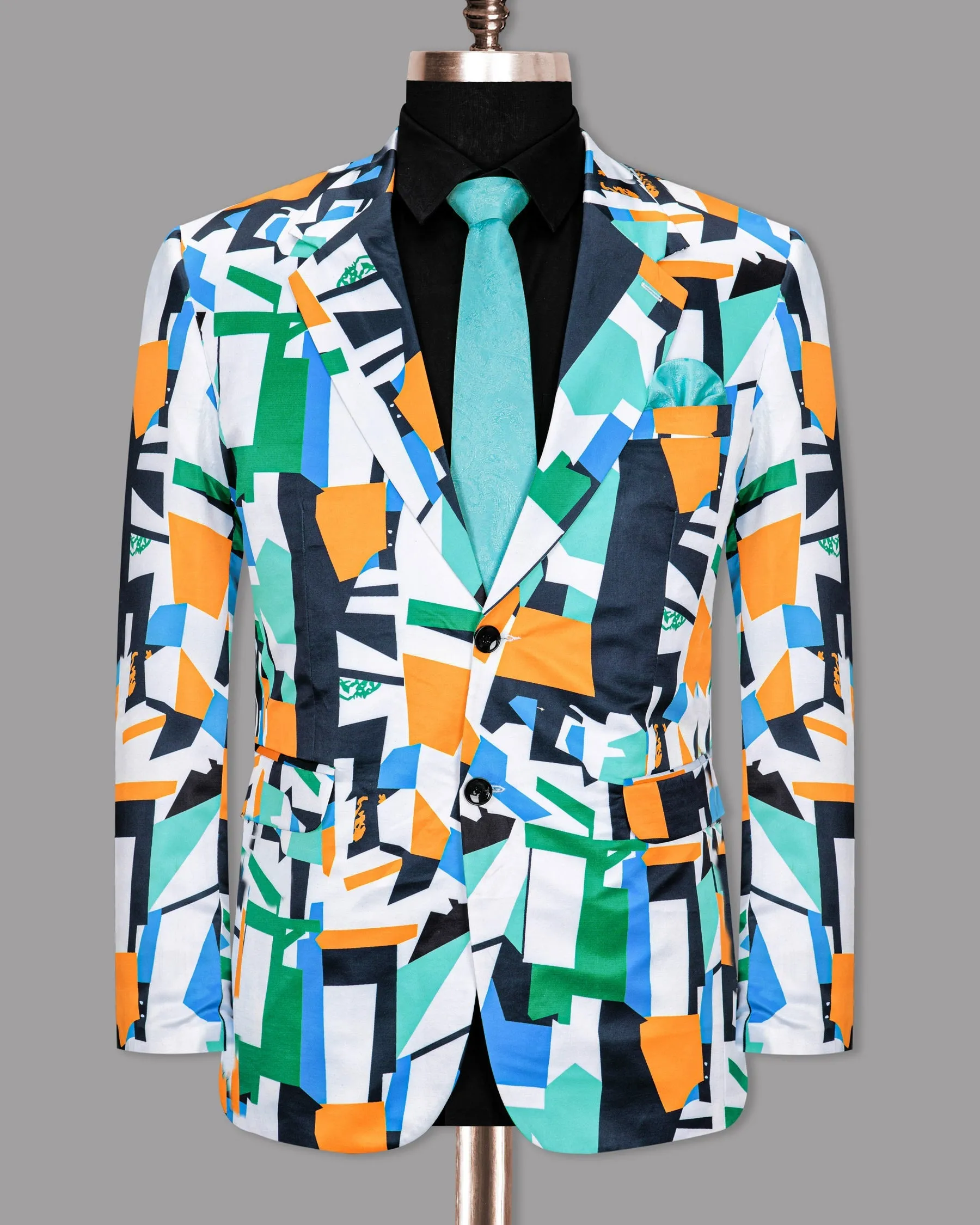 Multicolor Crystal art Print Super Soft Premium Designer Blazer