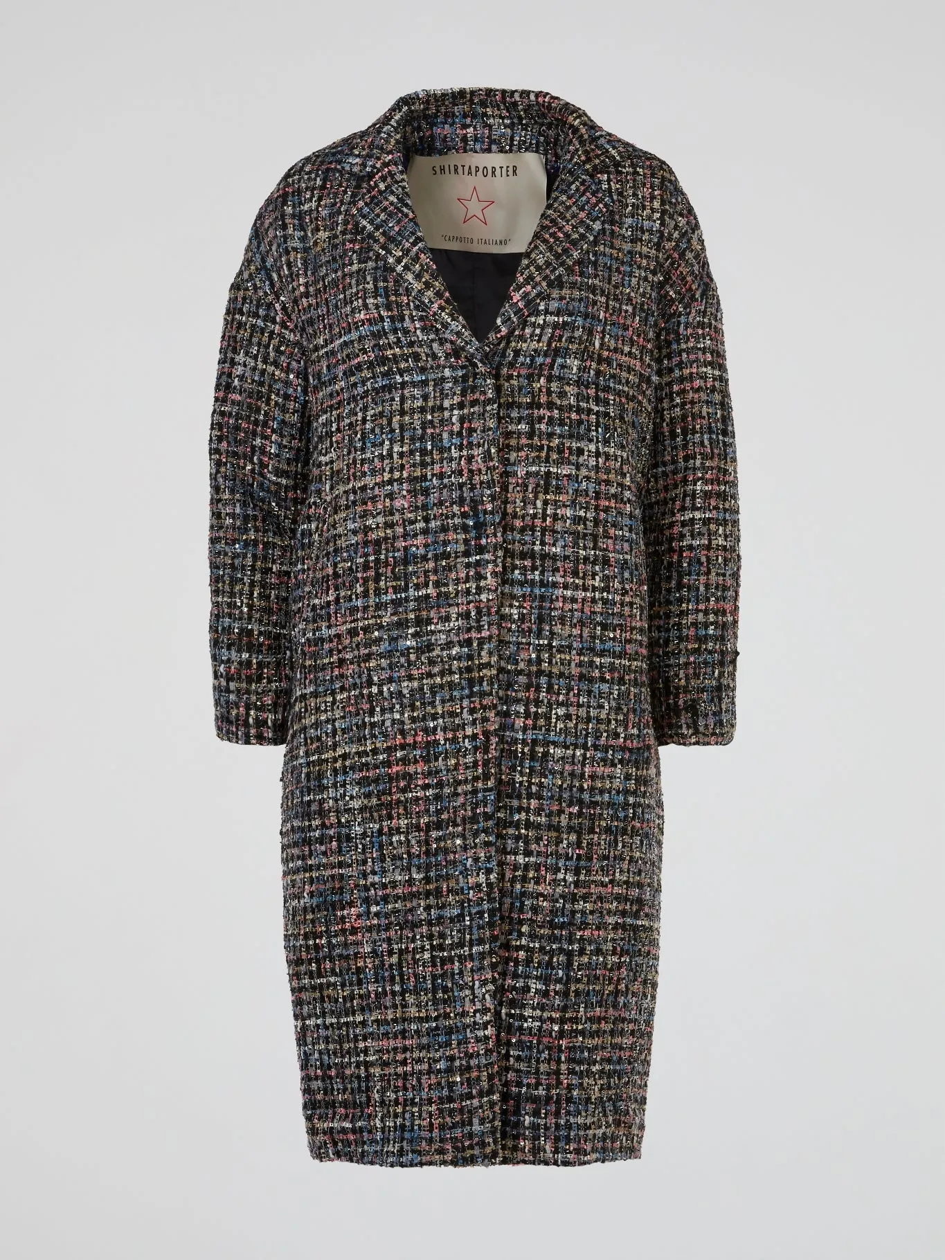 Multicolour Cappotto Italiano Tweed Coat