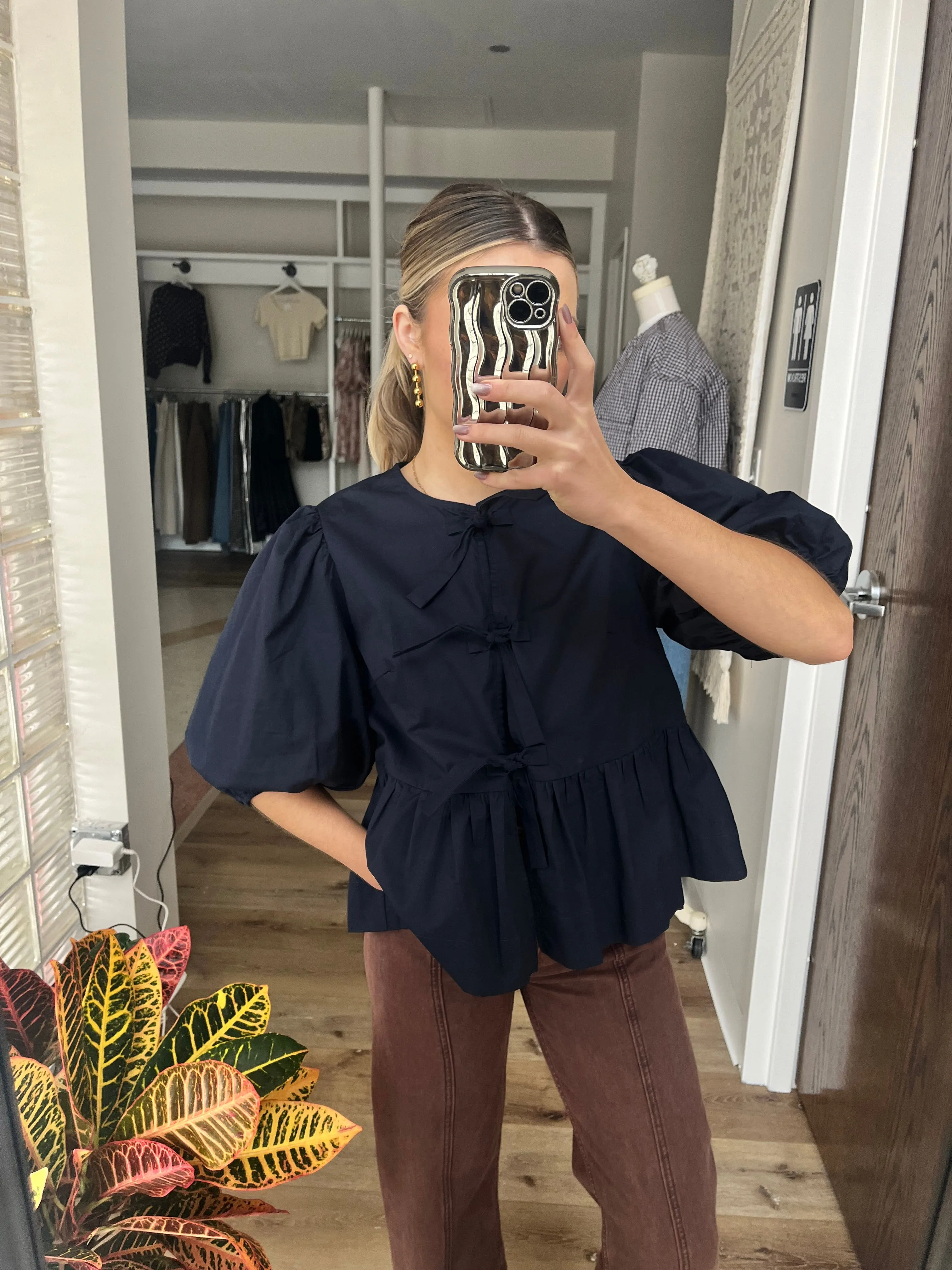 Nantucket Blouse- Navy