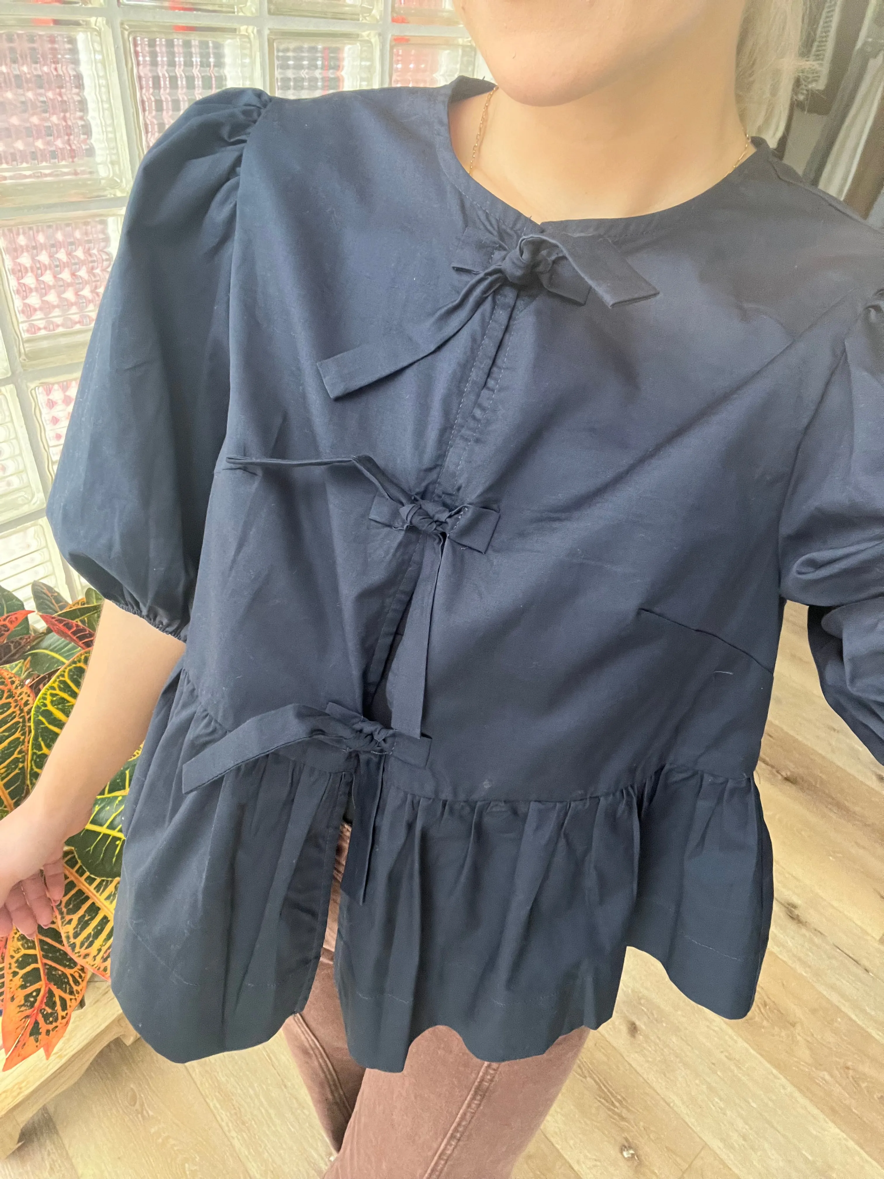 Nantucket Blouse- Navy