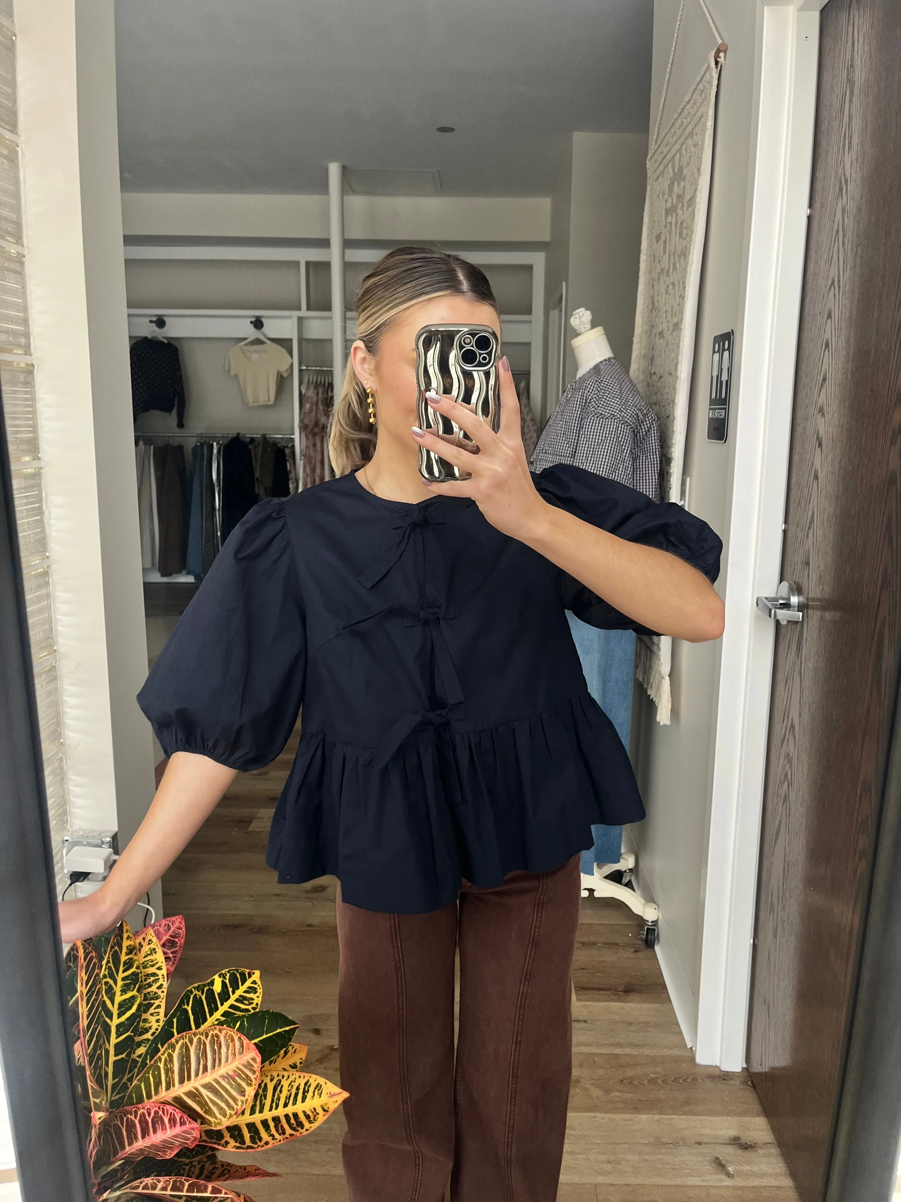Nantucket Blouse- Navy
