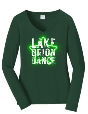 Neon LO Dance Ladies Long Seeve Fan Favorite V-Neck T
