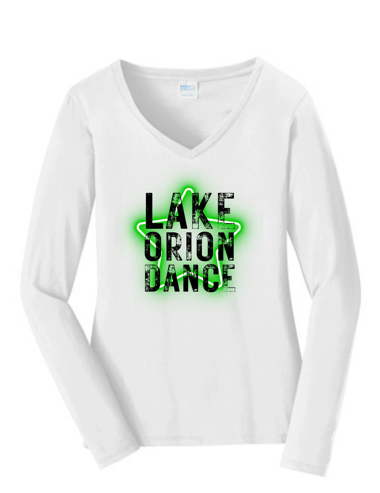 Neon LO Dance Ladies Long Seeve Fan Favorite V-Neck T