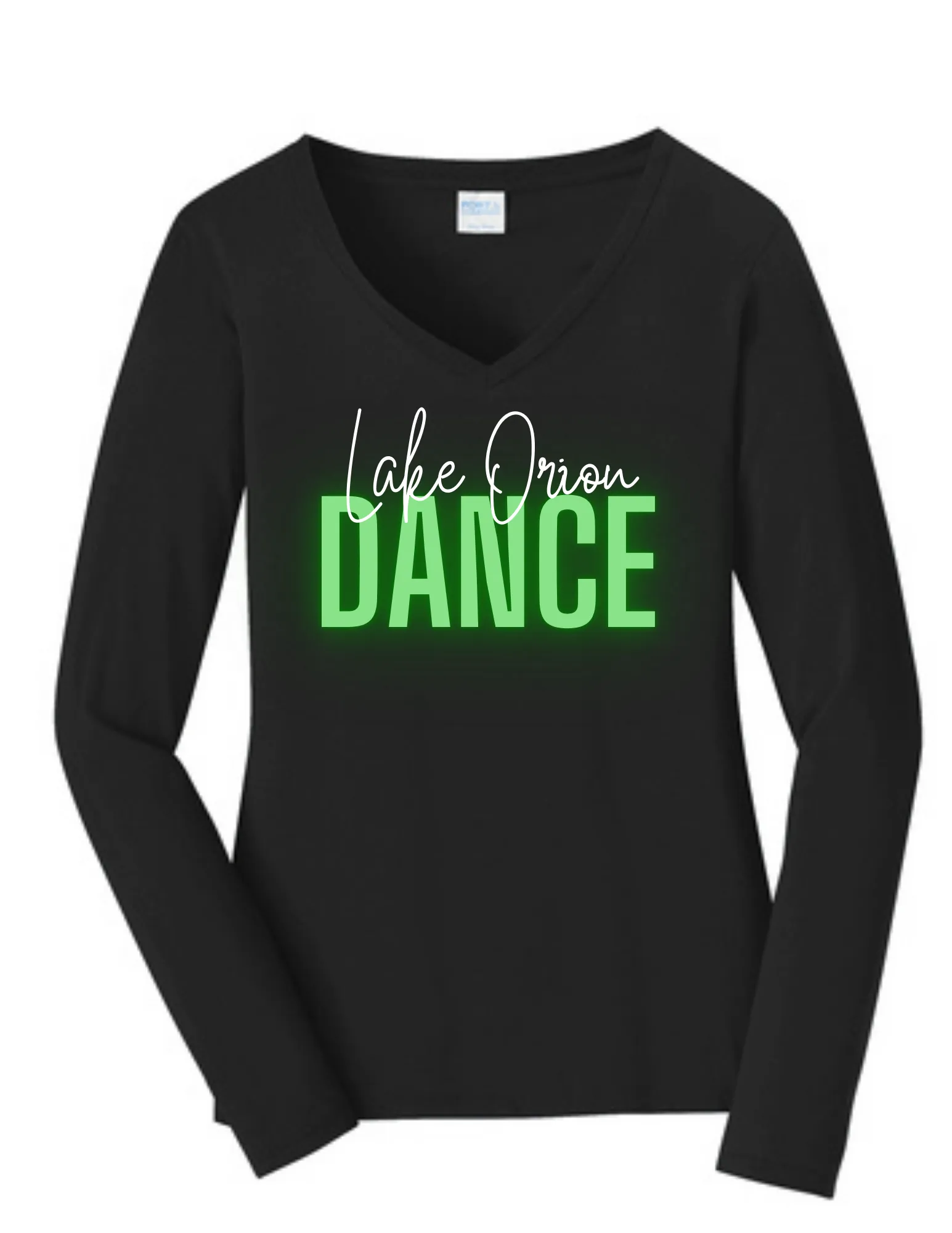 Neon LO Dance Ladies Long Seeve Fan Favorite V-Neck T