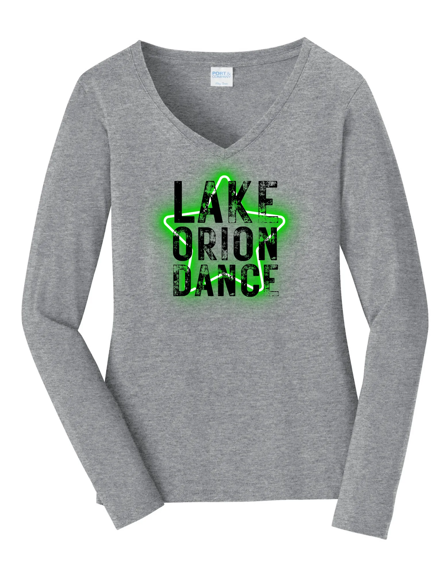 Neon LO Dance Ladies Long Seeve Fan Favorite V-Neck T