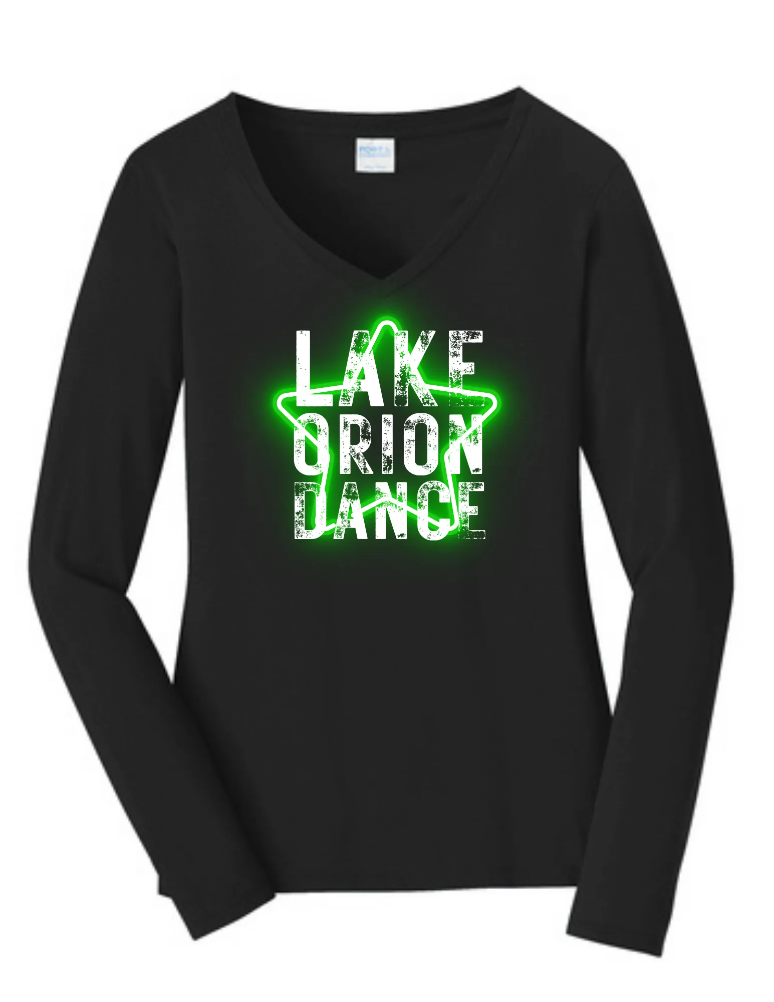 Neon LO Dance Ladies Long Seeve Fan Favorite V-Neck T