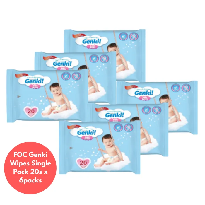 Nepia Whito Pants (3 Packs/Cartoon)  M62 3H - FOC Showa Baby Wipes 99.5% Water 80s x 3packs