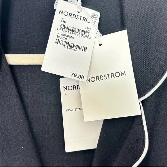NEW Nordstrom Moonlight eco tencel pajamas in Black