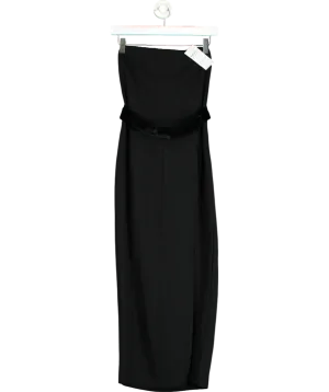 Next Black Bandeau Bow Midi Dress UK 6