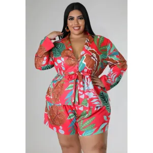 Oasis High Waisted 2 Piece Short Set