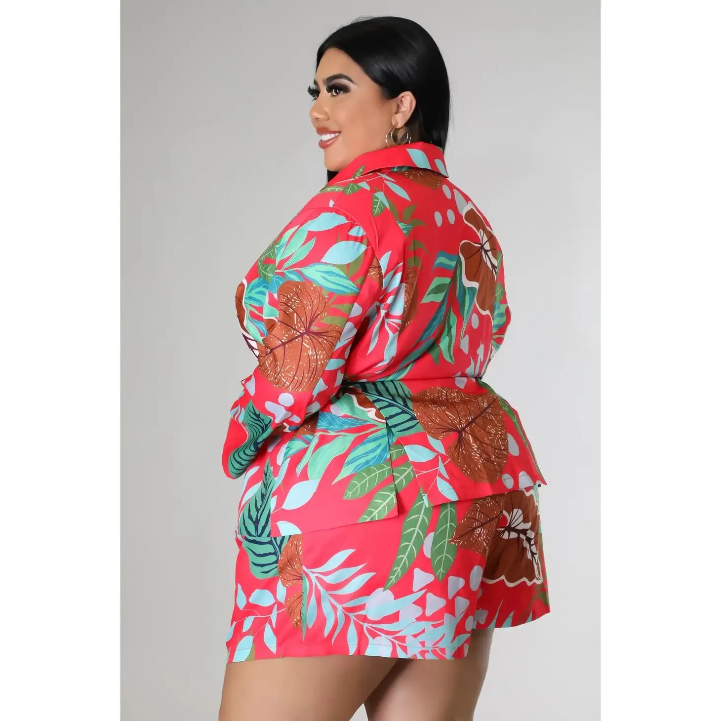 Oasis High Waisted 2 Piece Short Set