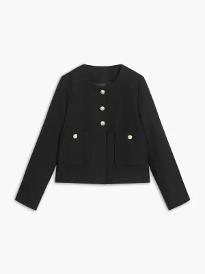 Old Money Aesthetics Tweed Jacket