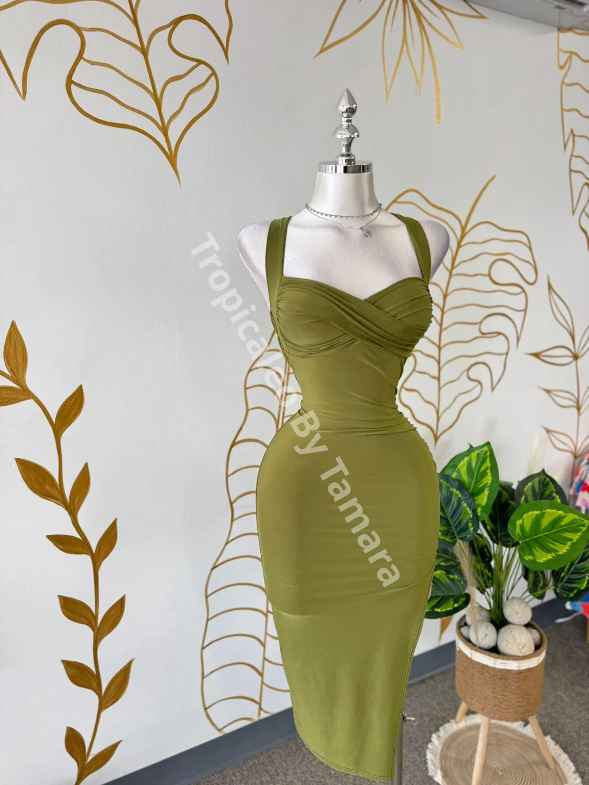 Olive Midi Dress