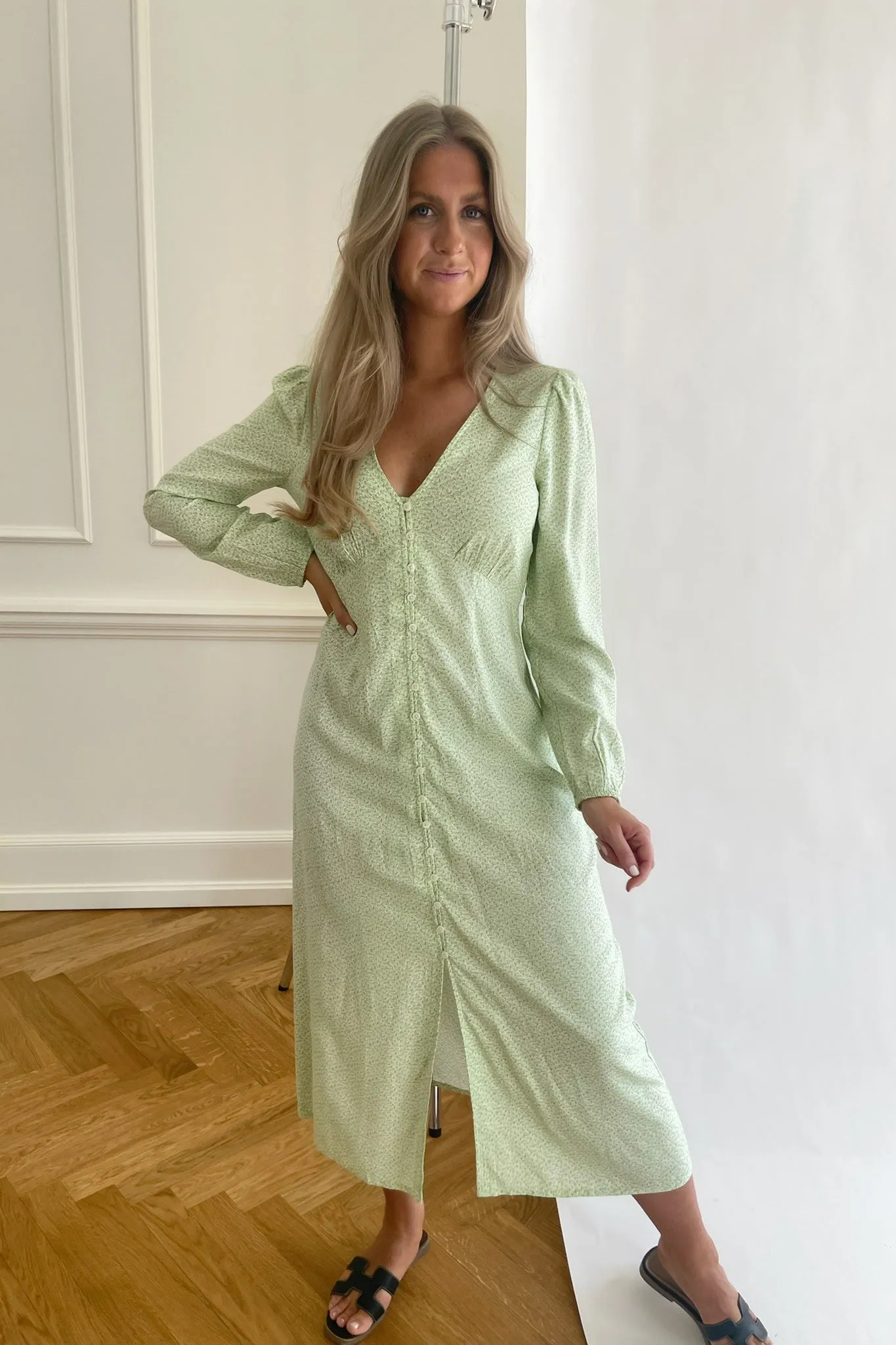 ONLVicky Kjole - Grøn Print