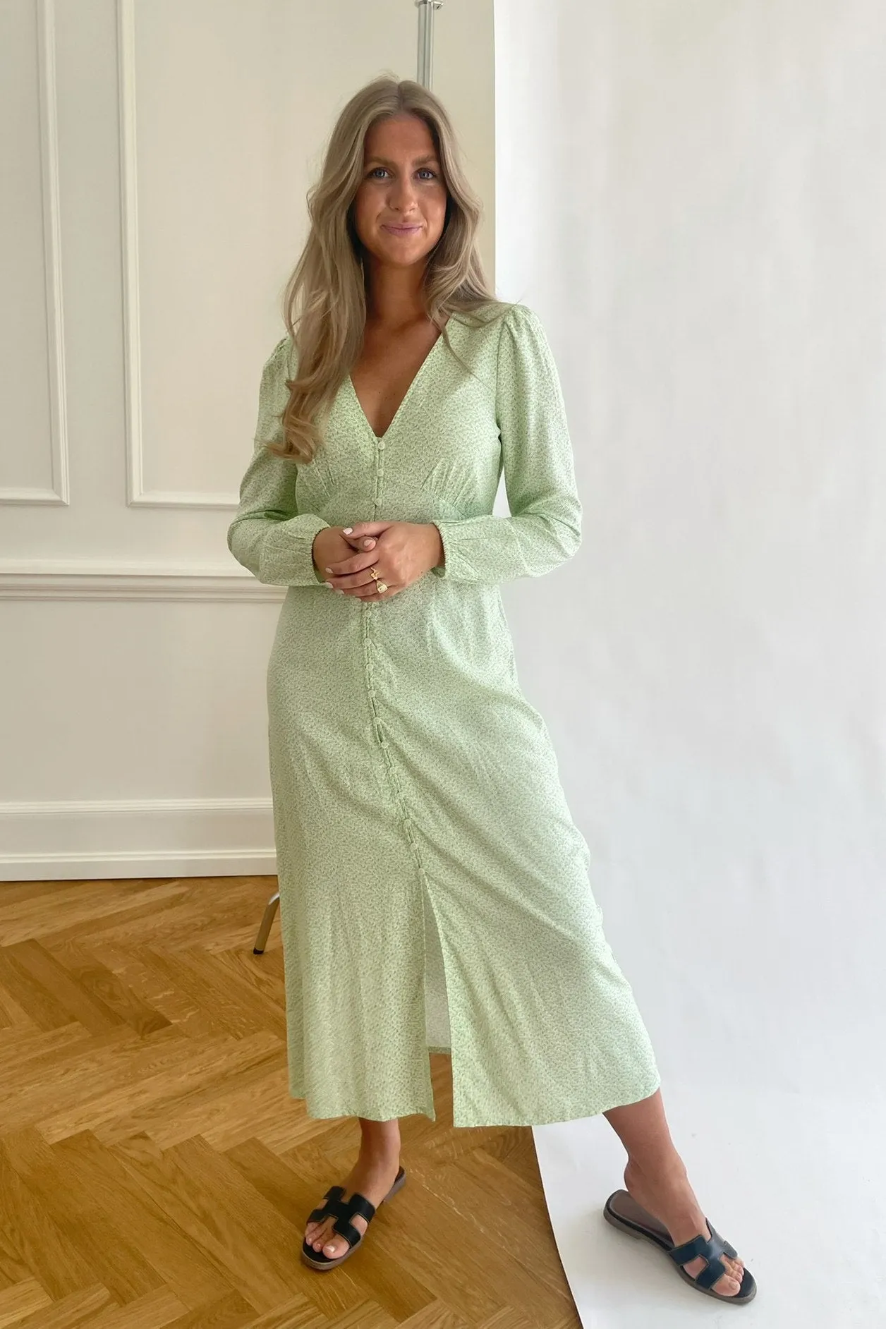 ONLVicky Kjole - Grøn Print