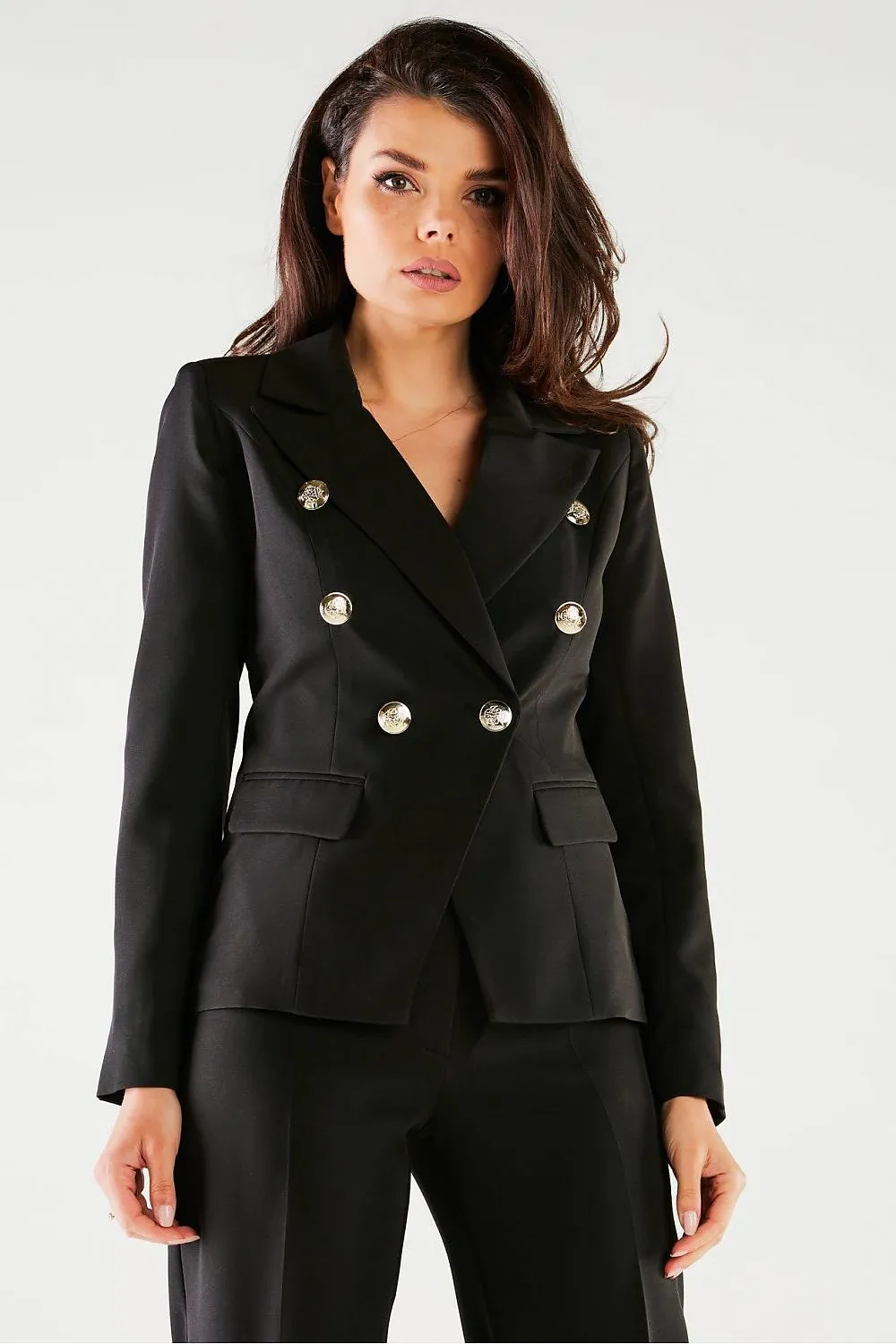 Opulent Double-Breasted Tailored Jacket
