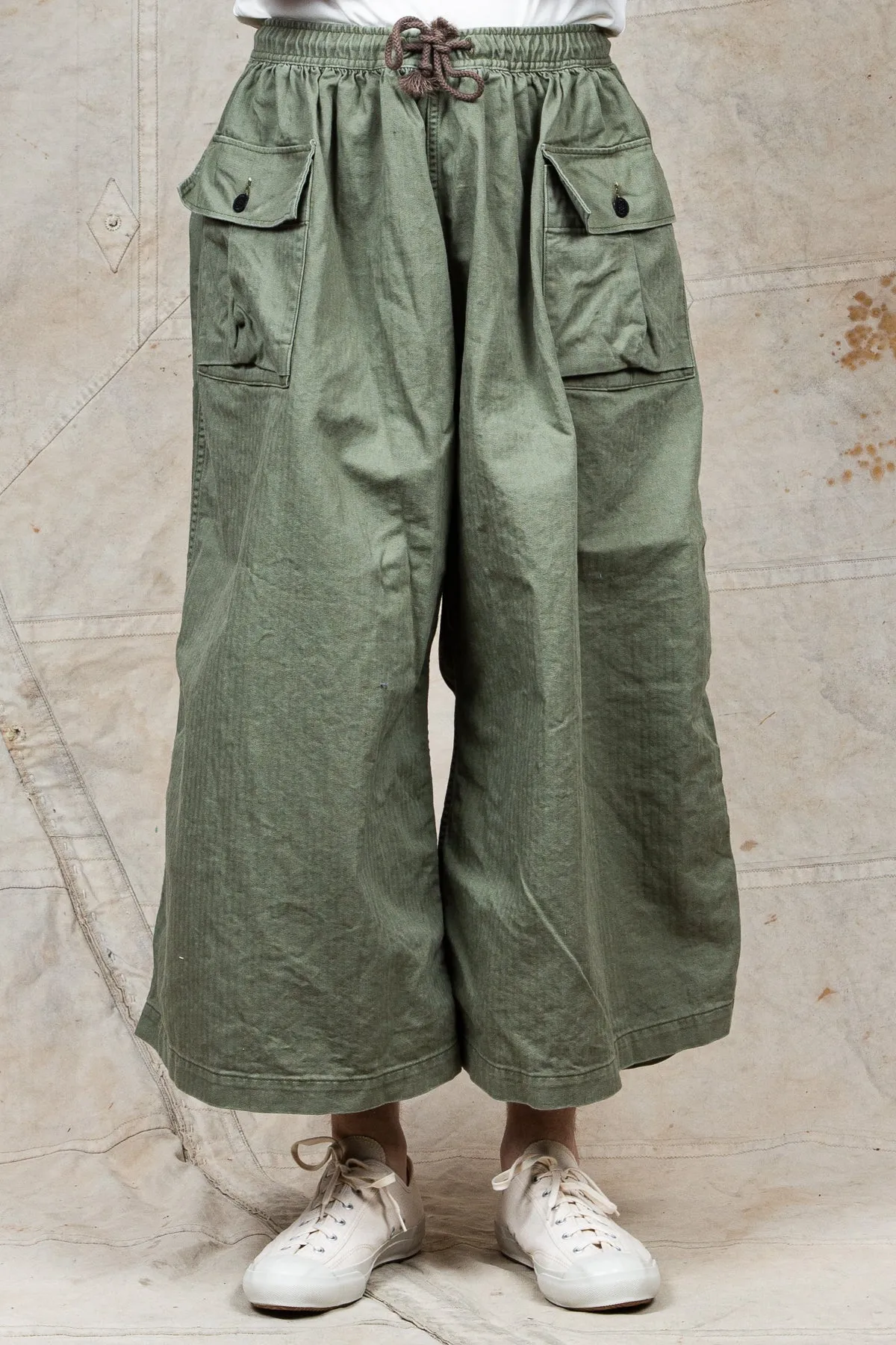 OrSlow Cotton HBT Wide Leg Trousers
