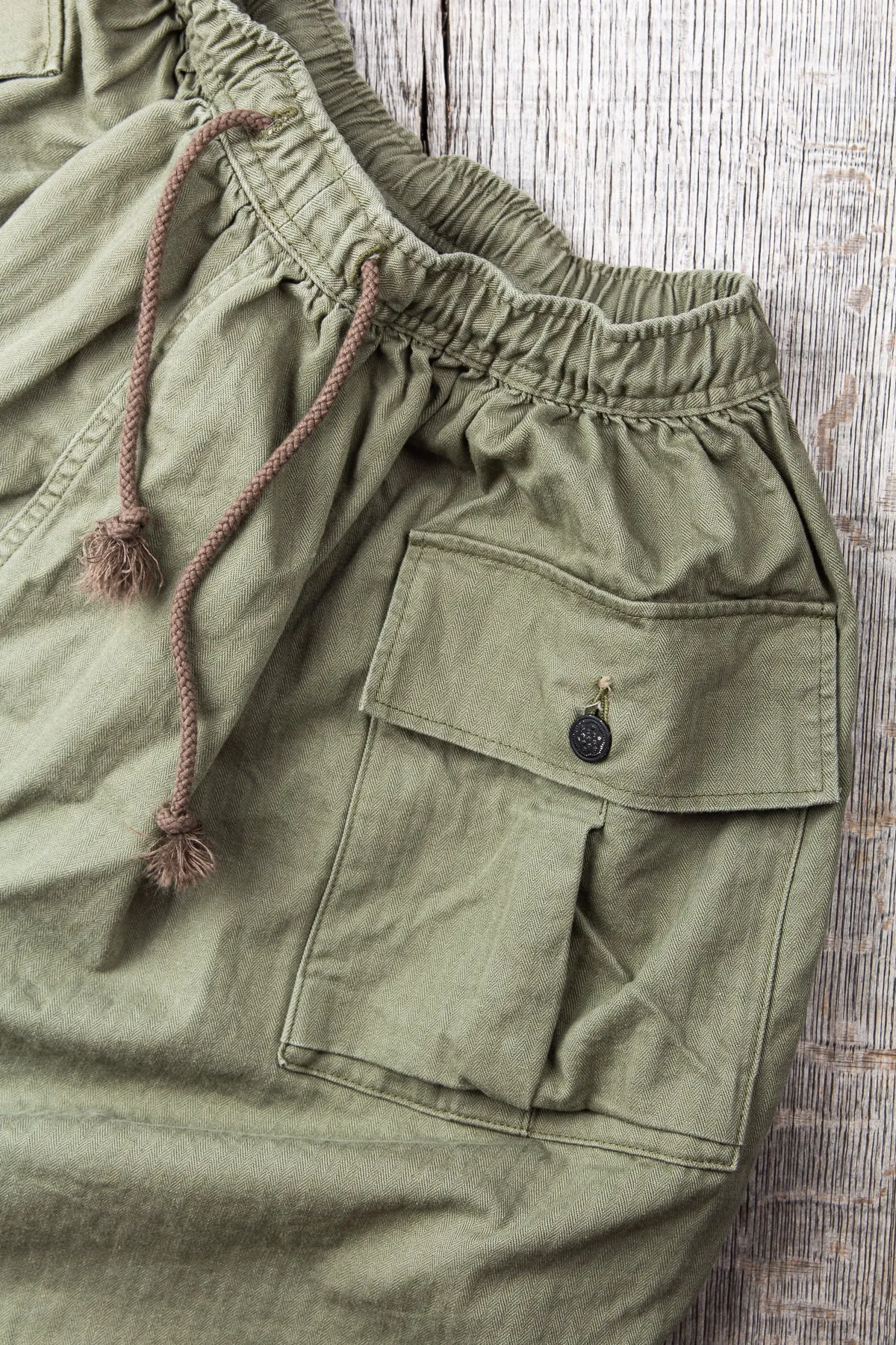 OrSlow Cotton HBT Wide Leg Trousers