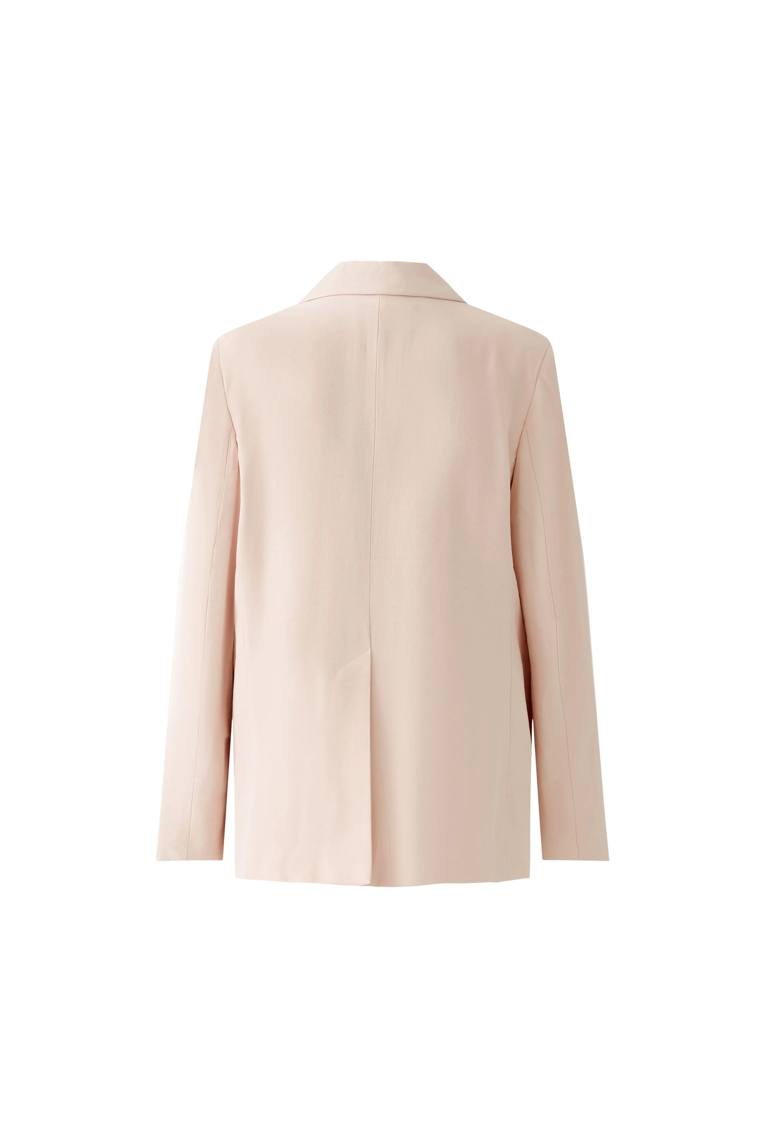Oui Peach Whip Light Pink Casual Cut Blazer