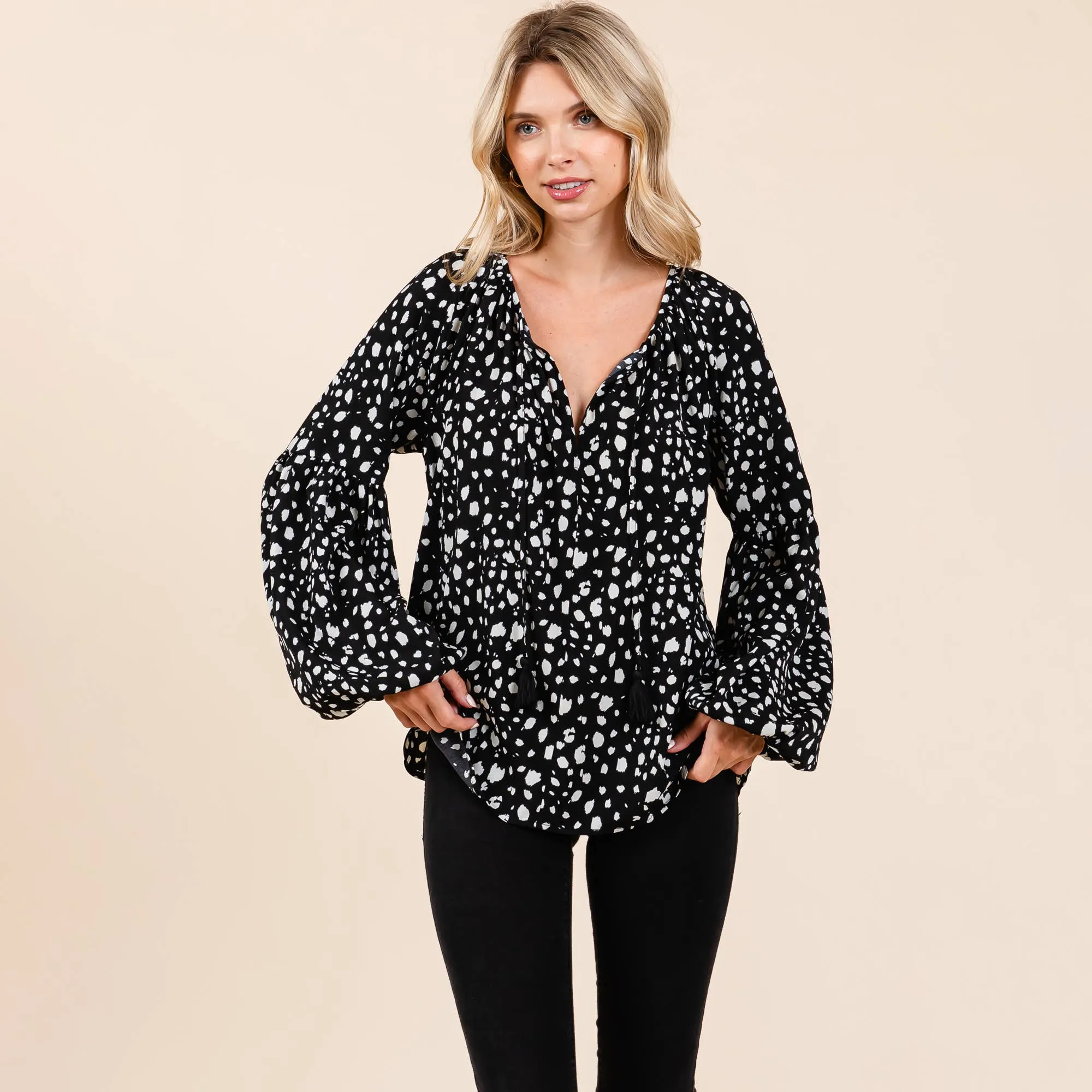 Oversize Puff Long Sleeve Blouse
