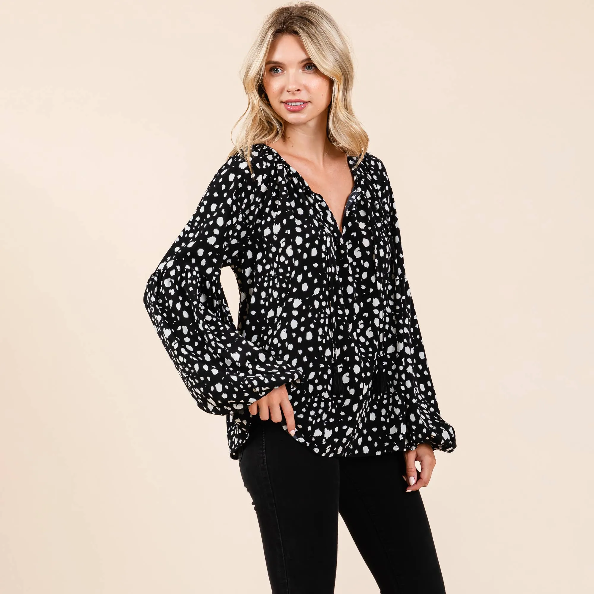 Oversize Puff Long Sleeve Blouse