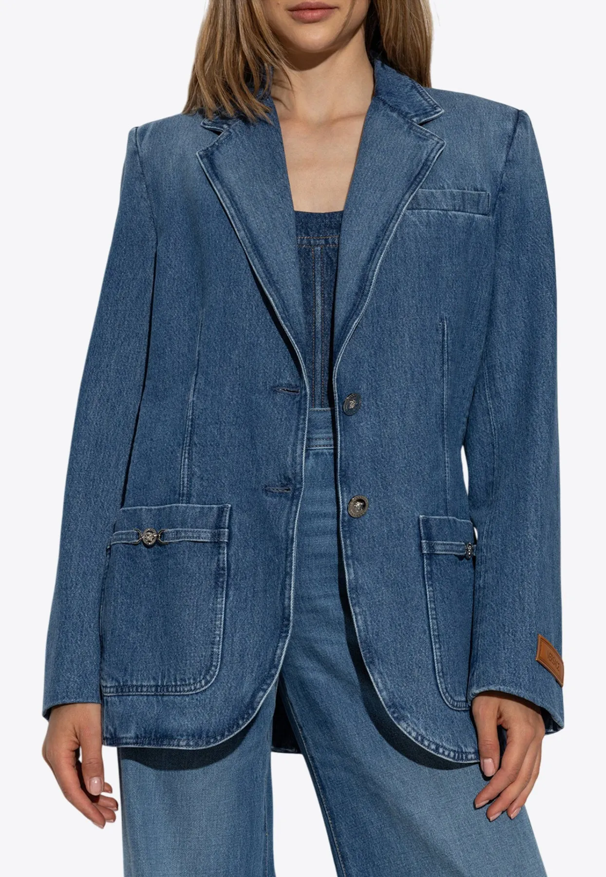 Oversized Tailored Denim Blazer