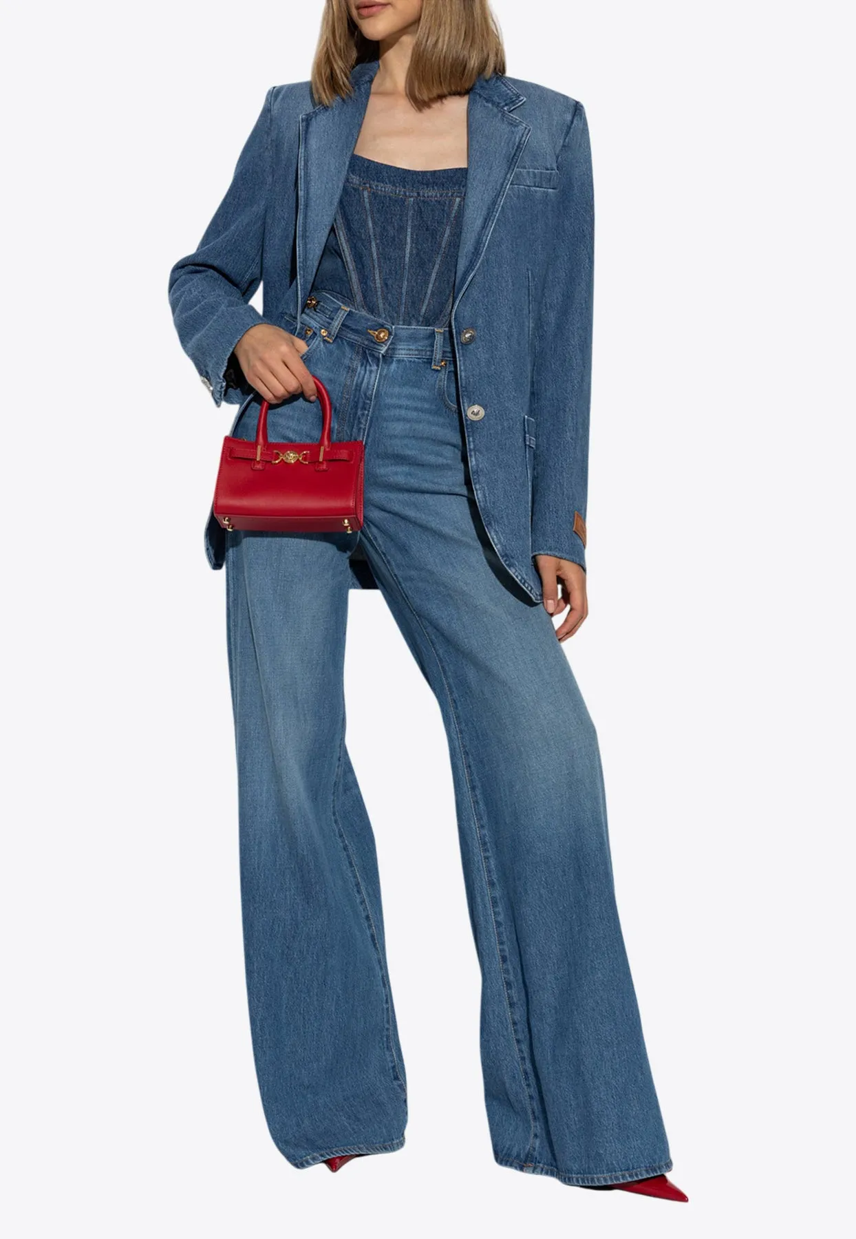 Oversized Tailored Denim Blazer