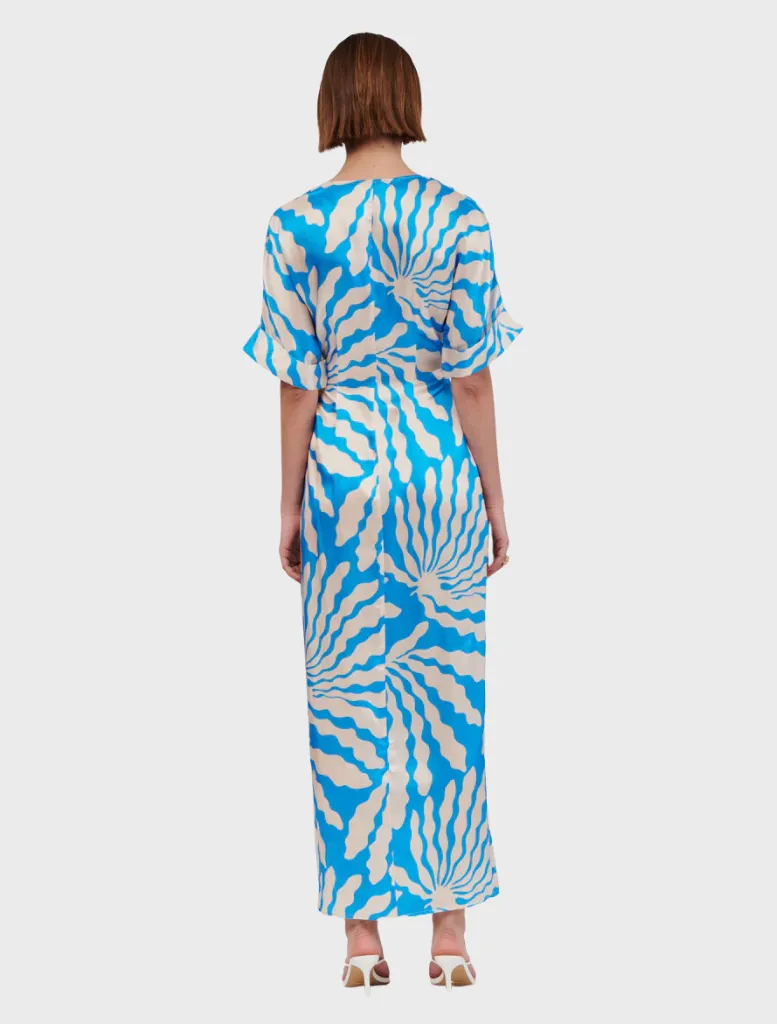 Palma Wrap Maxi Dress - Blue