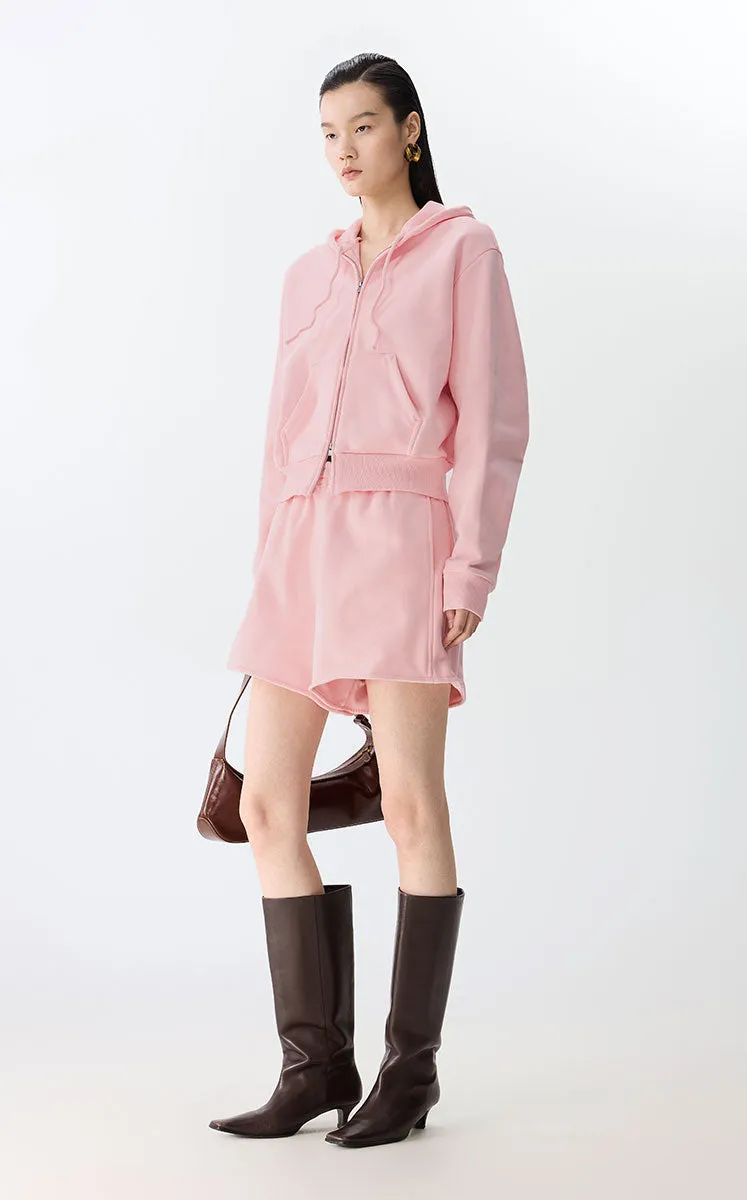 Pants / JNBY Terry Wide-Leg Drawstring Shorts