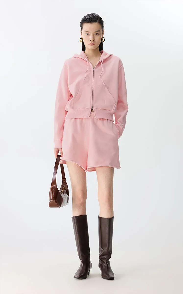 Pants / JNBY Terry Wide-Leg Drawstring Shorts