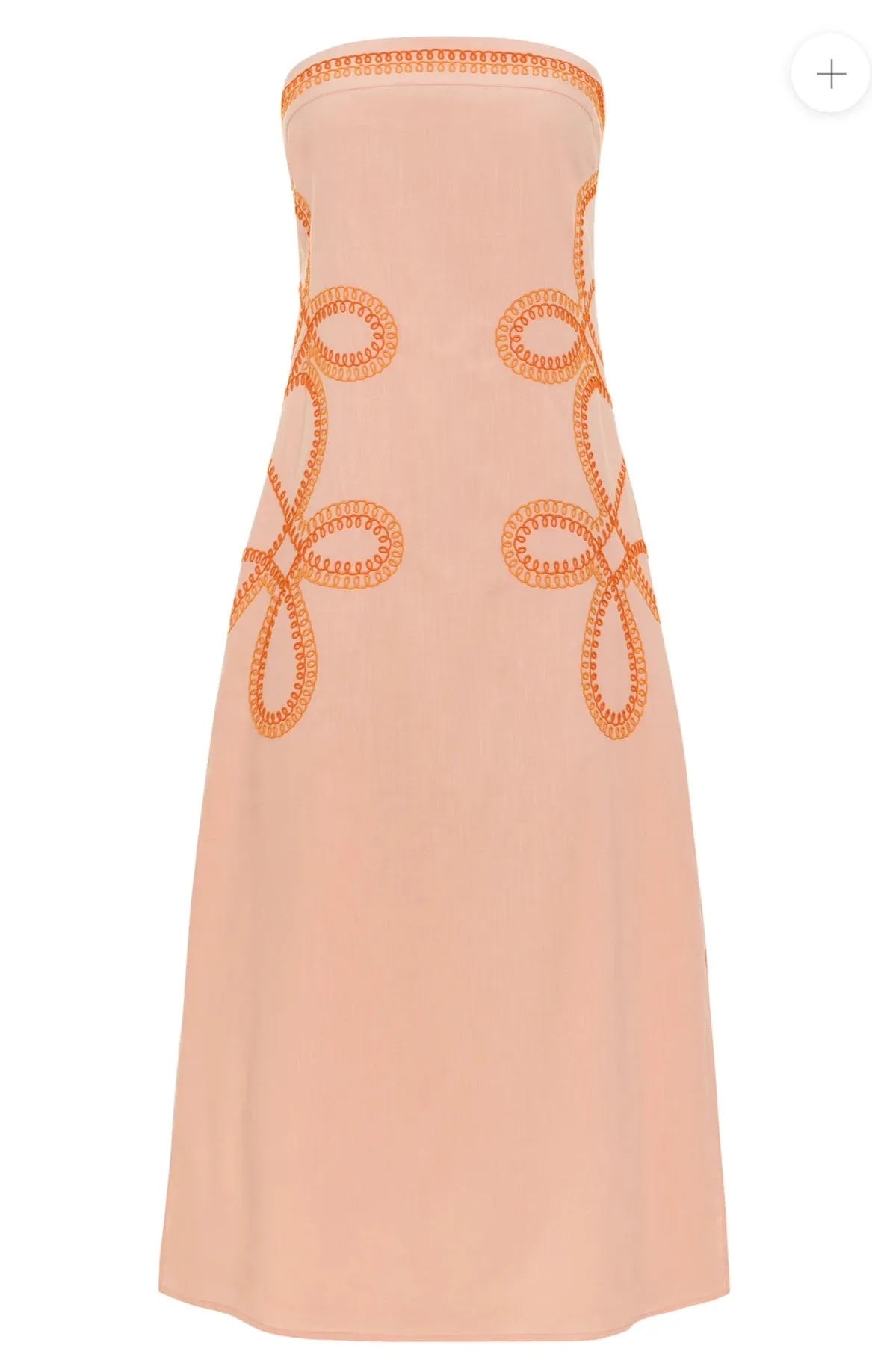 Peach Wess Midi Dress