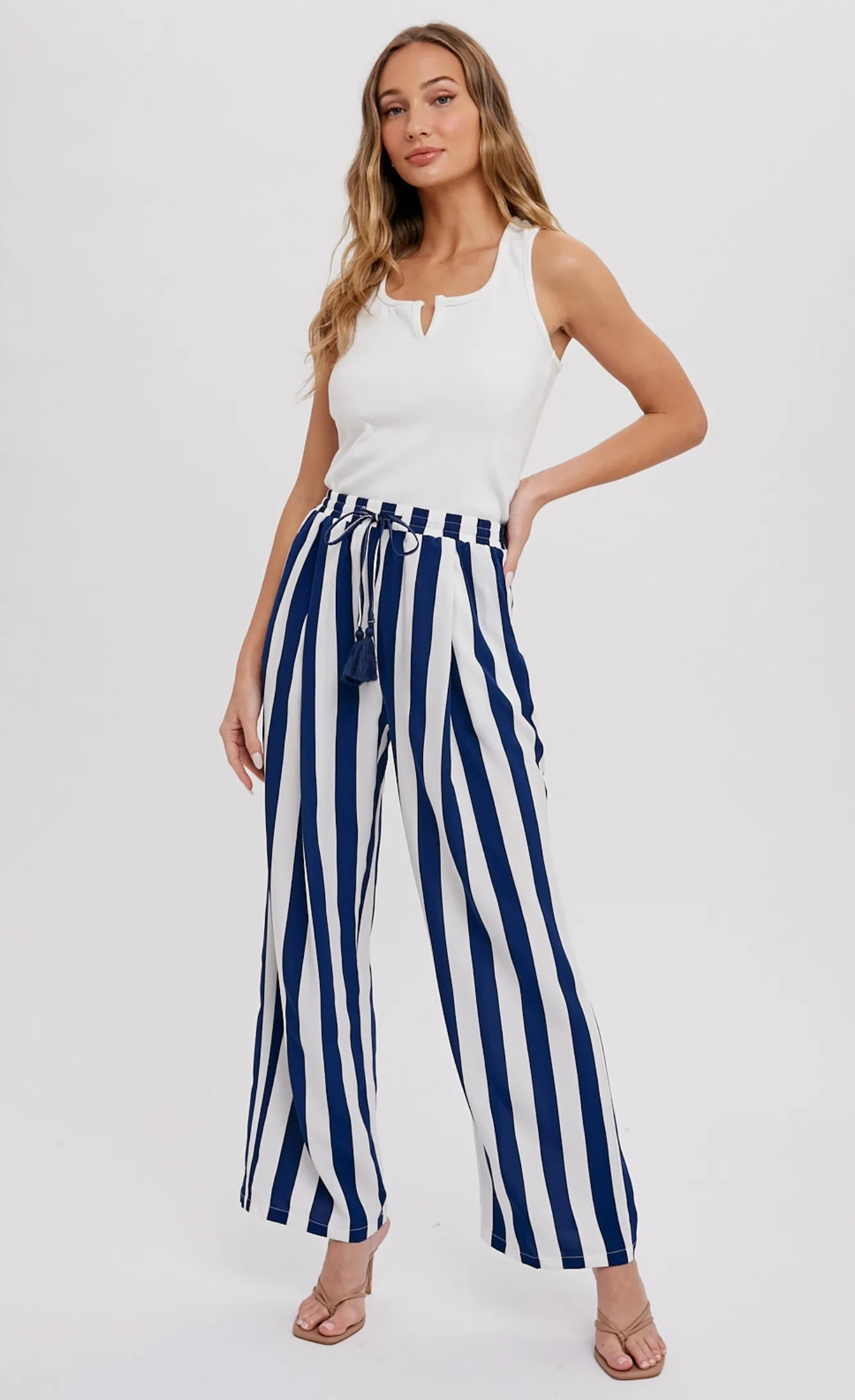 Penny Striped Wide Leg Pants