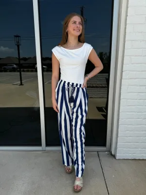 Penny Striped Wide Leg Pants