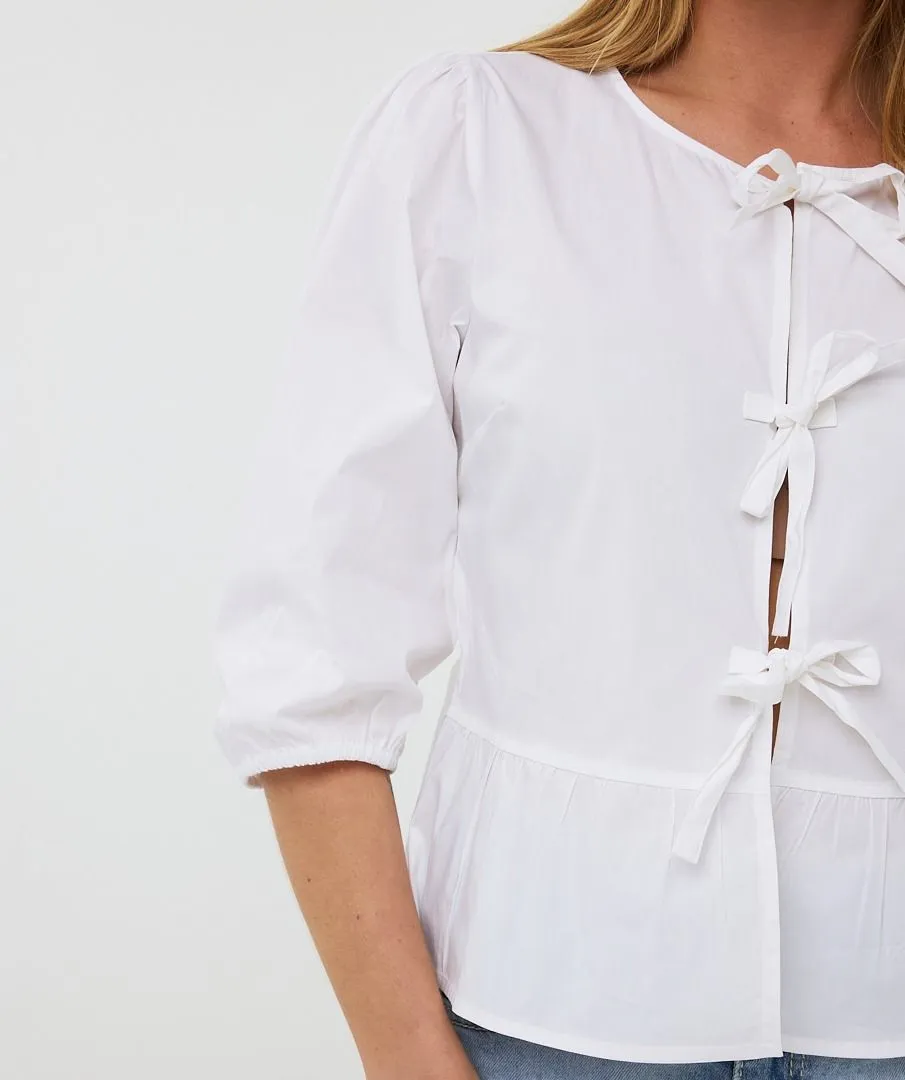 Peplum Blouse in Poplin