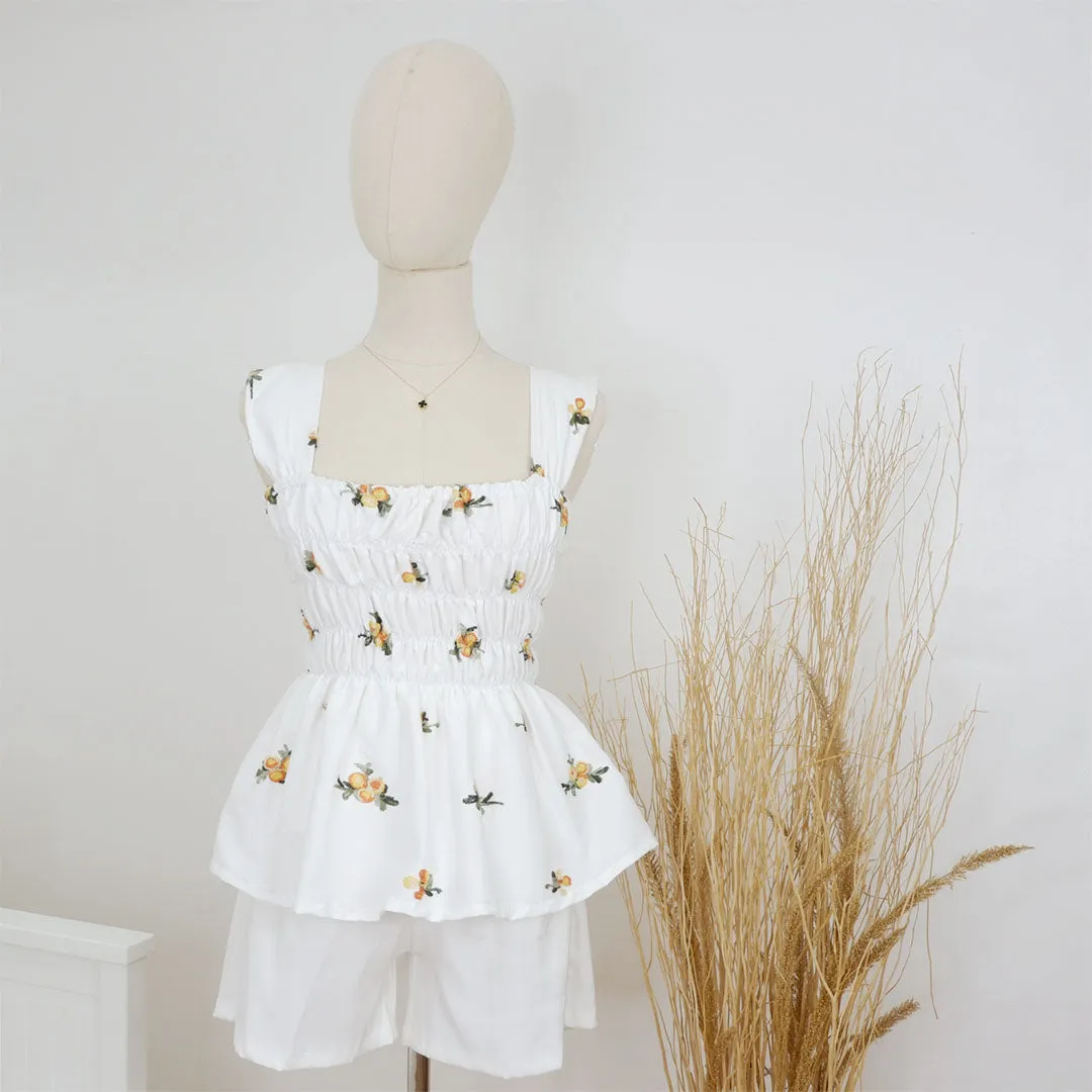 Peplum Embroidered Top