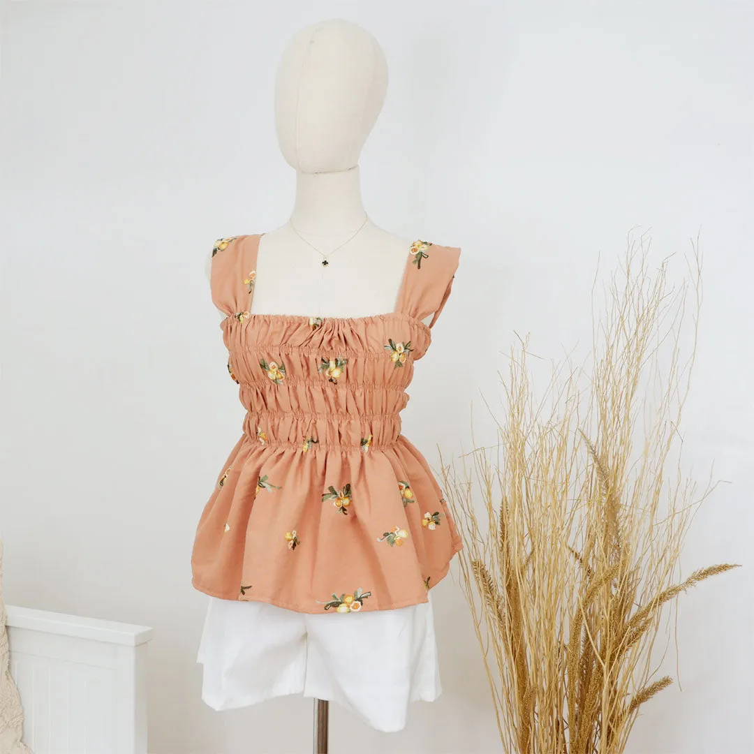 Peplum Embroidered Top