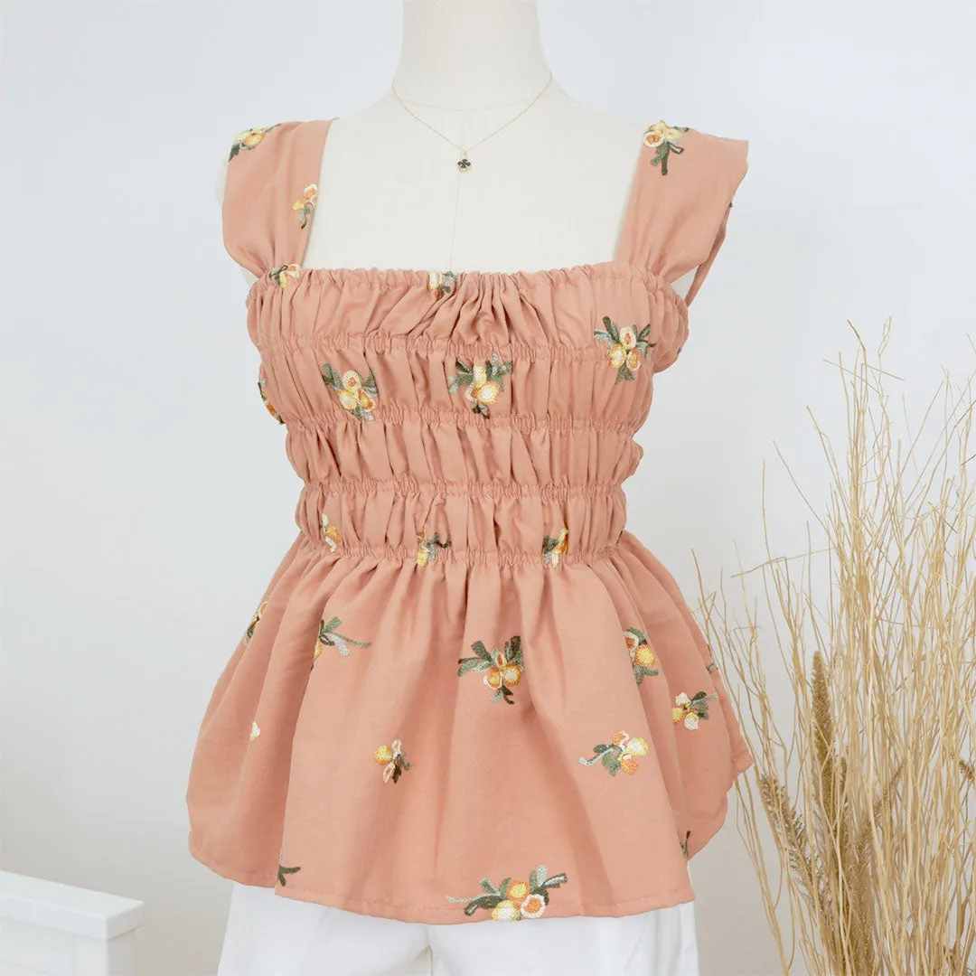 Peplum Embroidered Top
